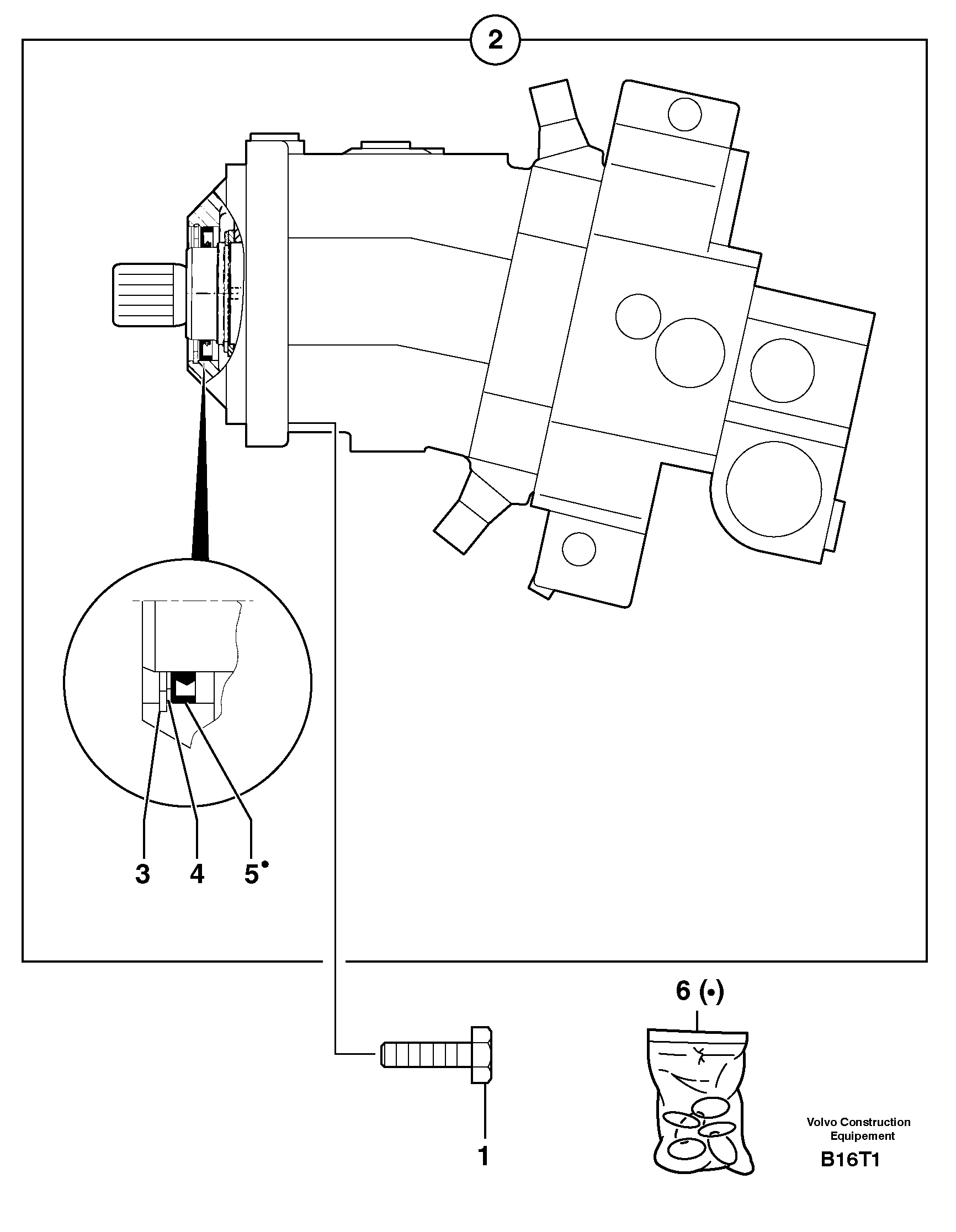 Схема запчастей Volvo EW50 - 30115 Hydraulic motor : travelling EW50VV TYPE 256
