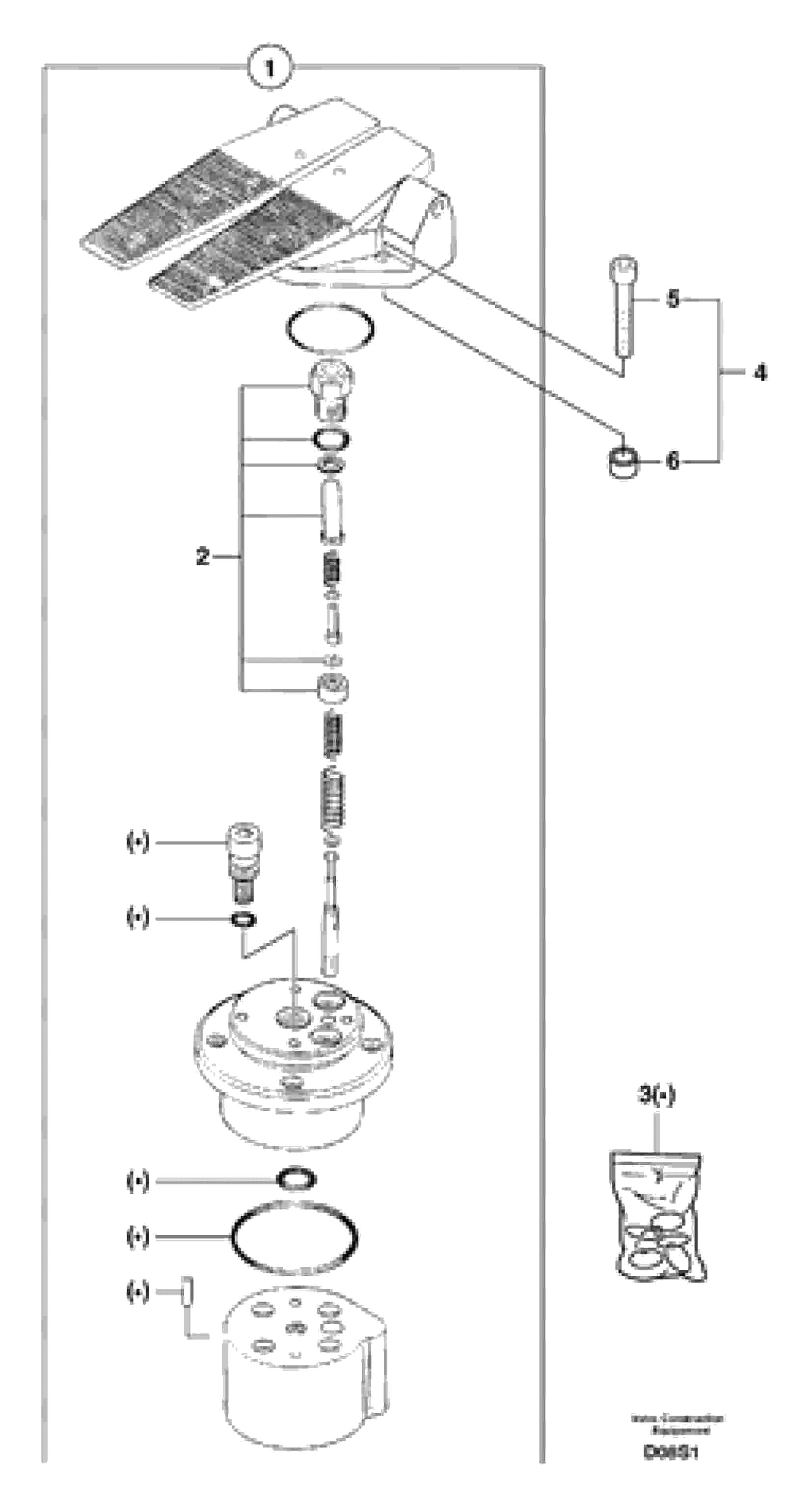 Схема запчастей Volvo EW50 - 13502 Control pedal EW50 TYPE 256