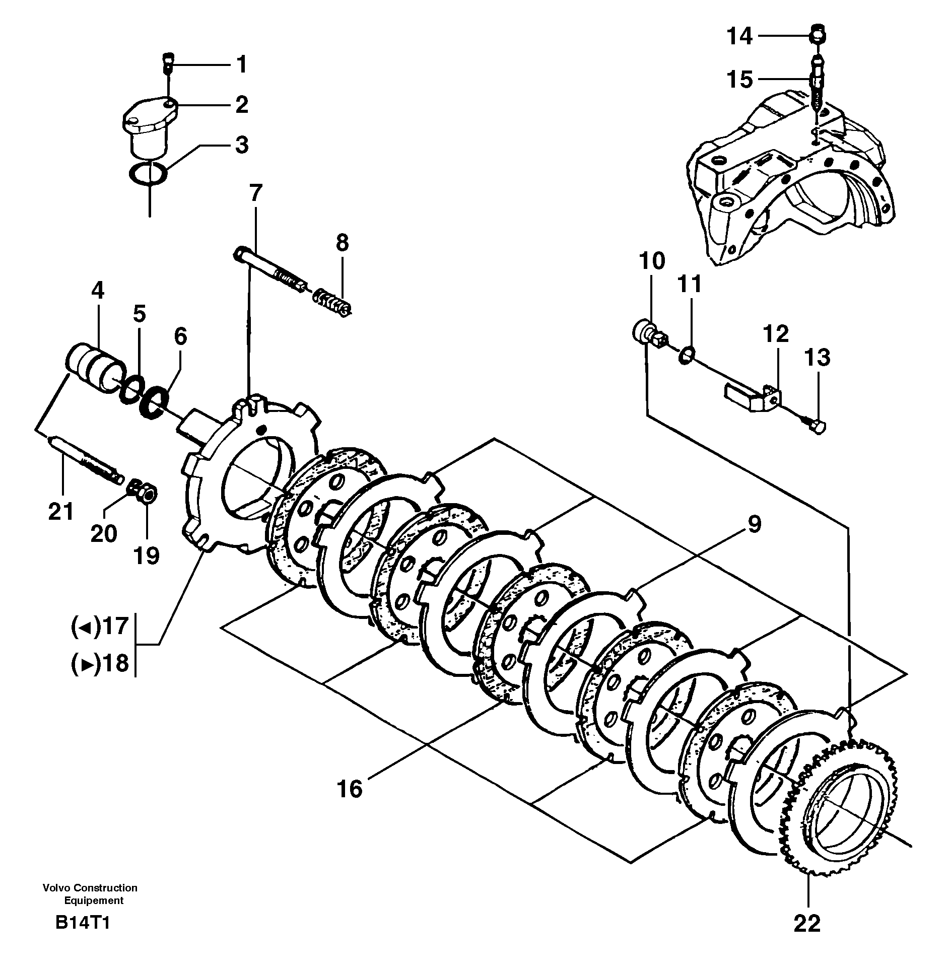 Схема запчастей Volvo EW50 - 57455 Rear axle ( 1660 ) : brake EW50VV TYPE 256