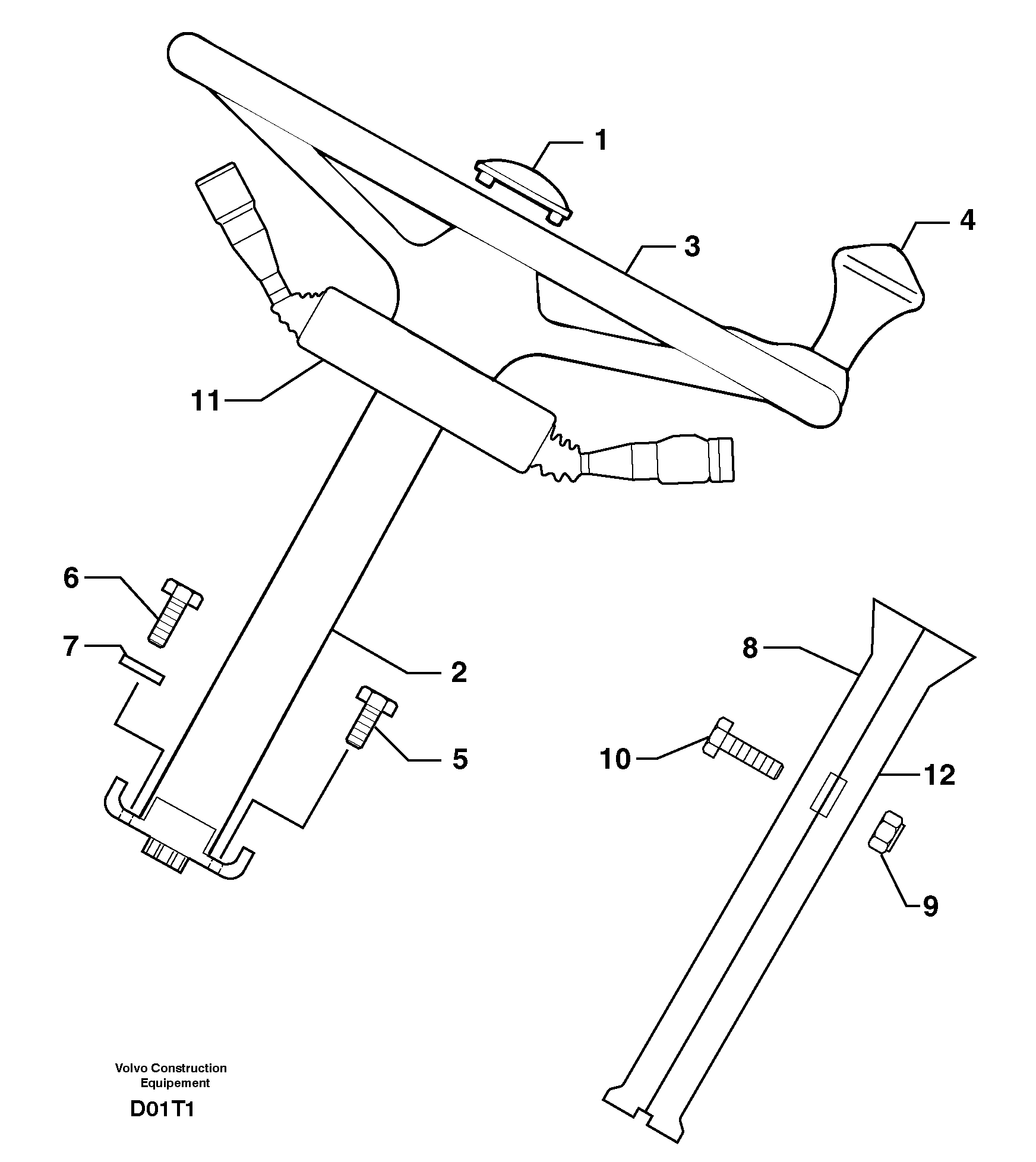 Схема запчастей Volvo EW50 - 31865 Steering EW50VV TYPE 256