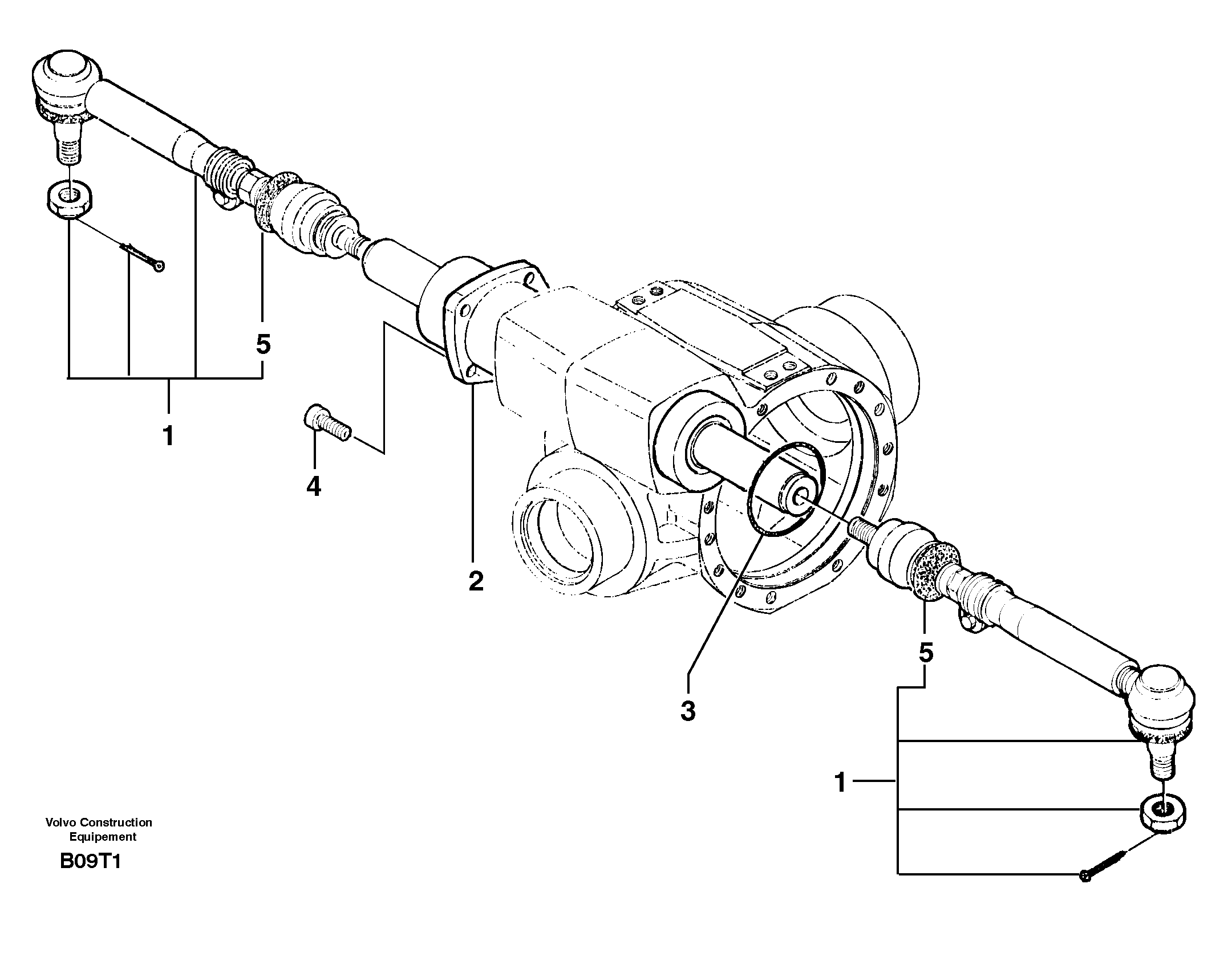 Схема запчастей Volvo EW50 - 31866 Поворотный механизм переднего моста (1660) EW50VV TYPE 256
