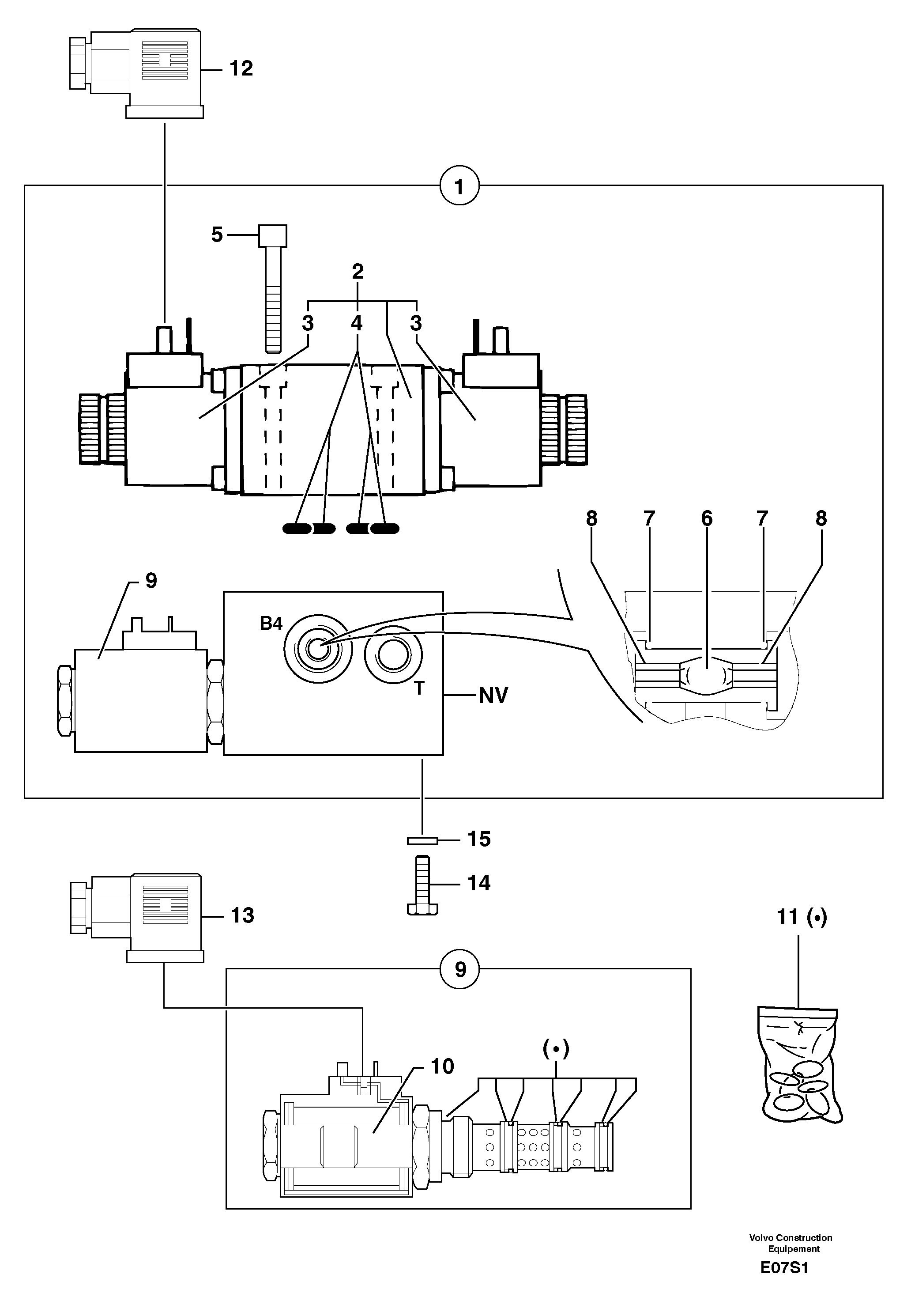 Схема запчастей Volvo EW50 - 33185 Electrovalve : travel : forward / reverse EW50 TYPE 256