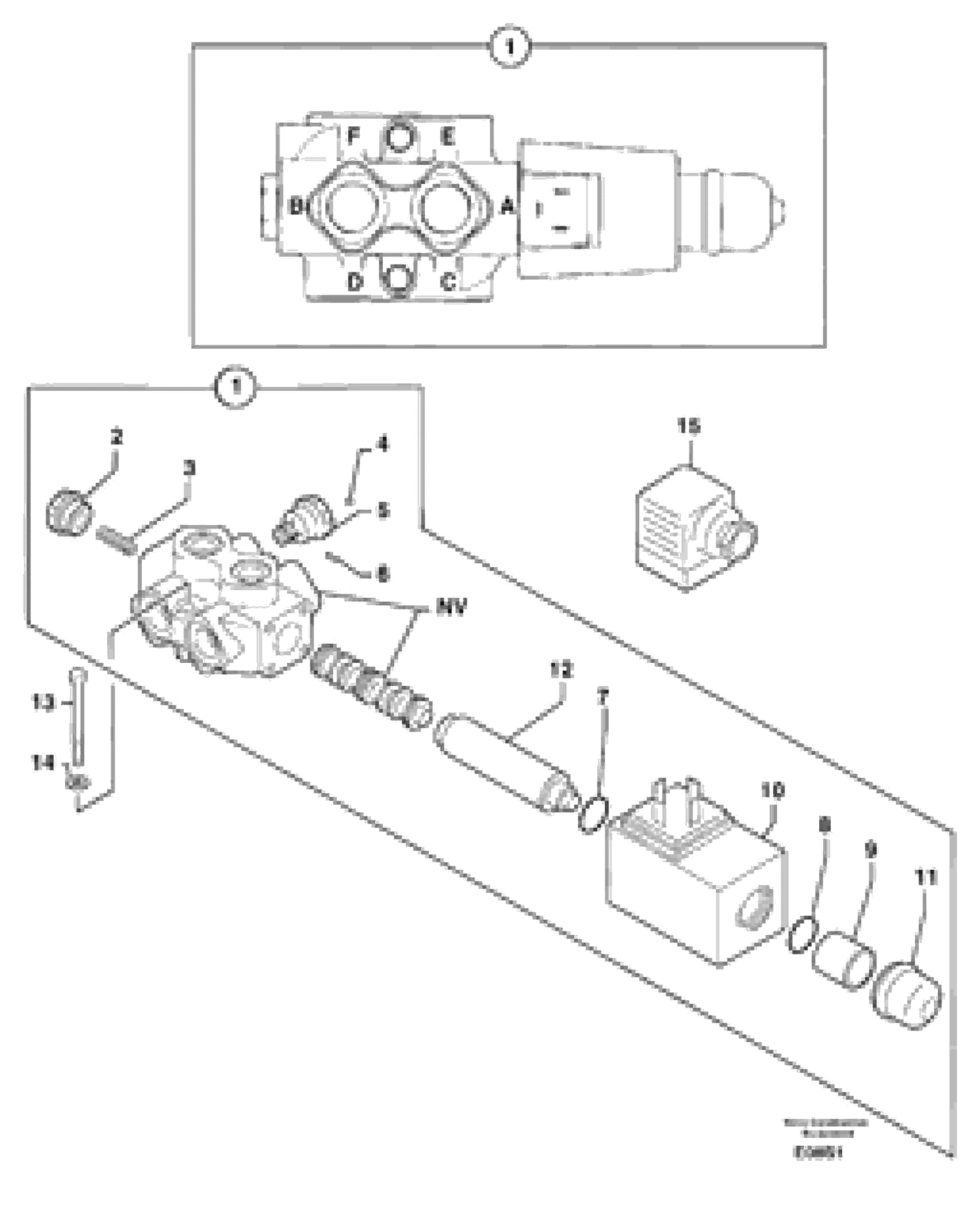 Схема запчастей Volvo EW50 - 6915 Slewing-offset selector switch EW50 TYPE 256