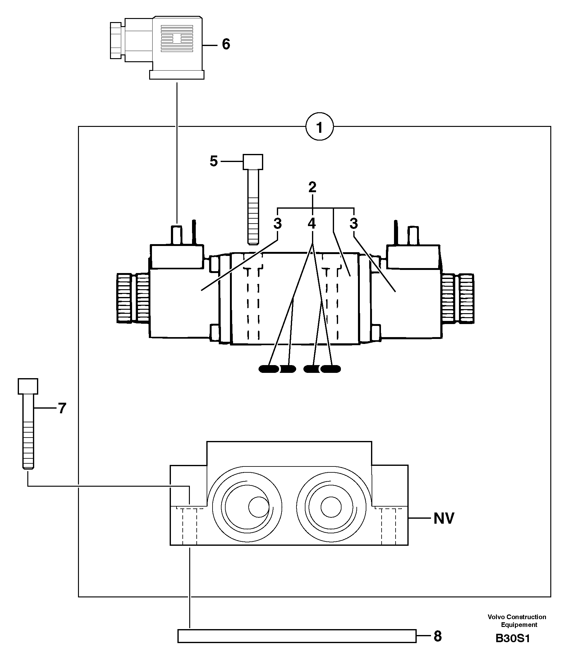 Схема запчастей Volvo EW50 - 6920 Electrovalve : stabiliser EW50 TYPE 256