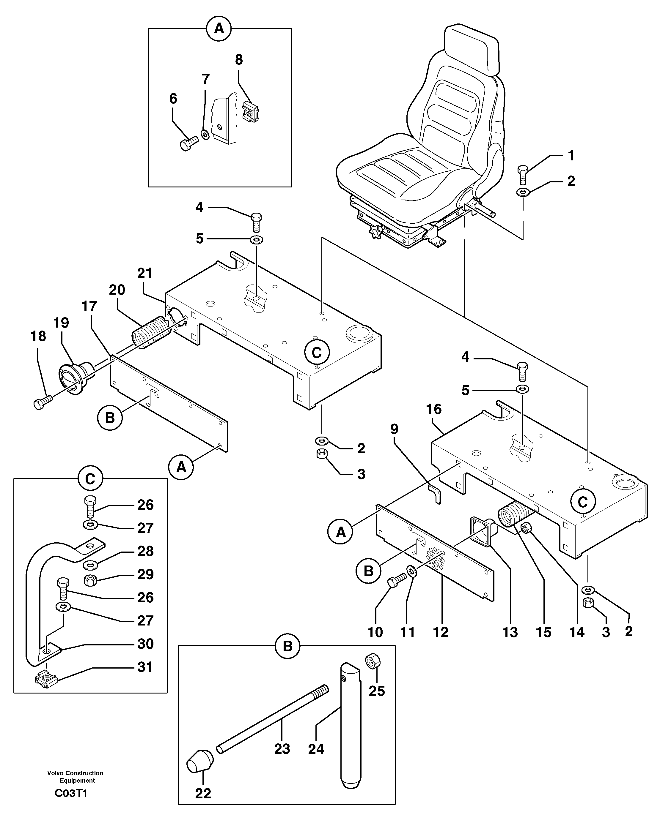 Схема запчастей Volvo EW50 - 26959 Operators station : plating EW50VV TYPE 256