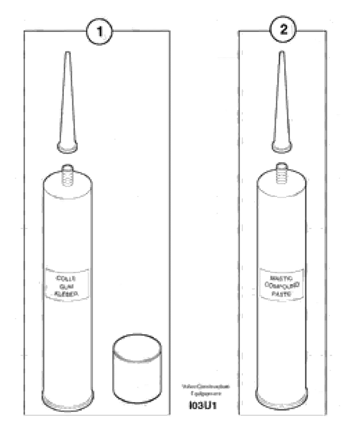 Схема запчастей Volvo EW70 - 6134 Glue Kit for cab EW70 TYPE 262