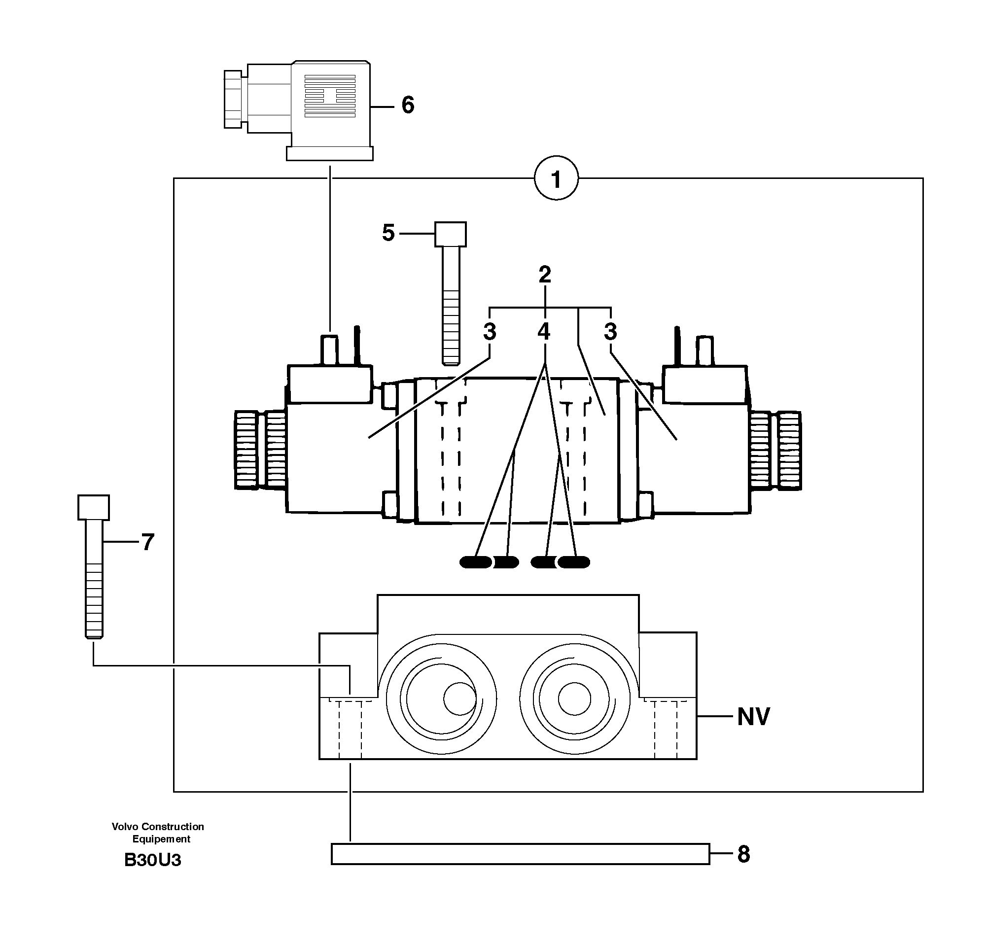 Схема запчастей Volvo EW70 - 6531 Electrovalve : stabiliser EW70 TYPE 262