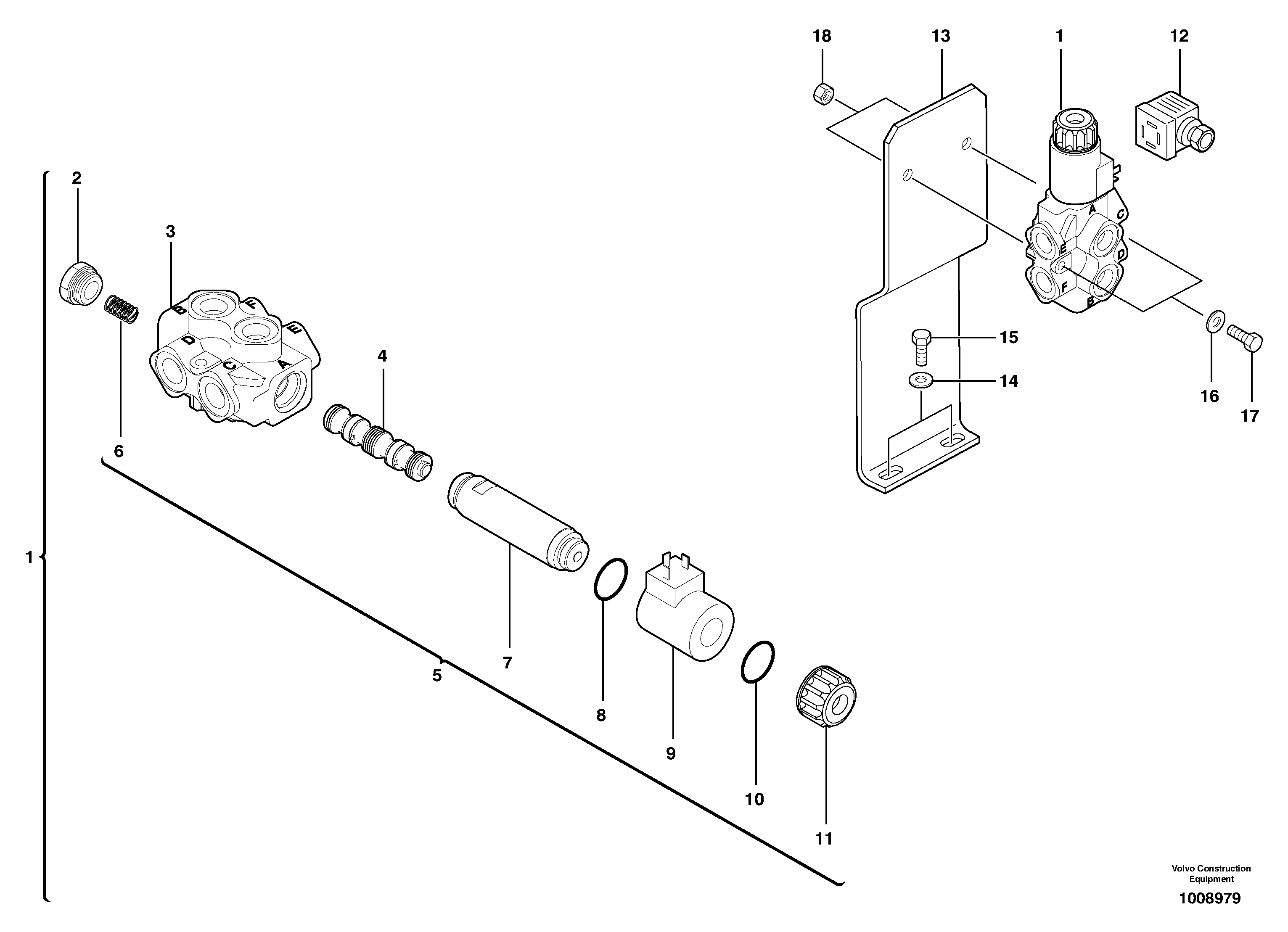 Схема запчастей Volvo EW70 - 10162 Slewing-offset selector switch EW70VV TYPE 262
