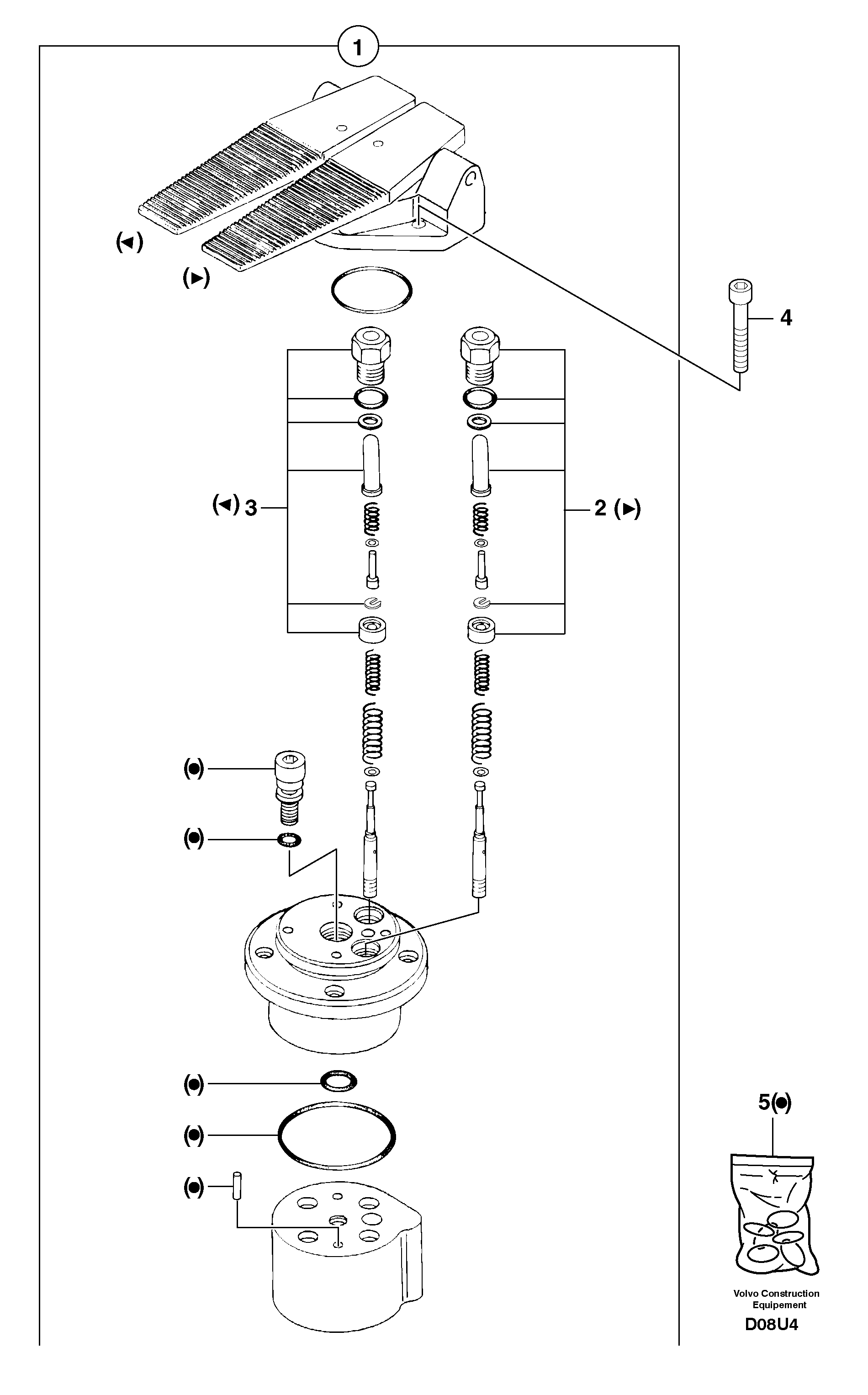 Схема запчастей Volvo EW70 - 11574 Control pedal EW70VV TYPE 262