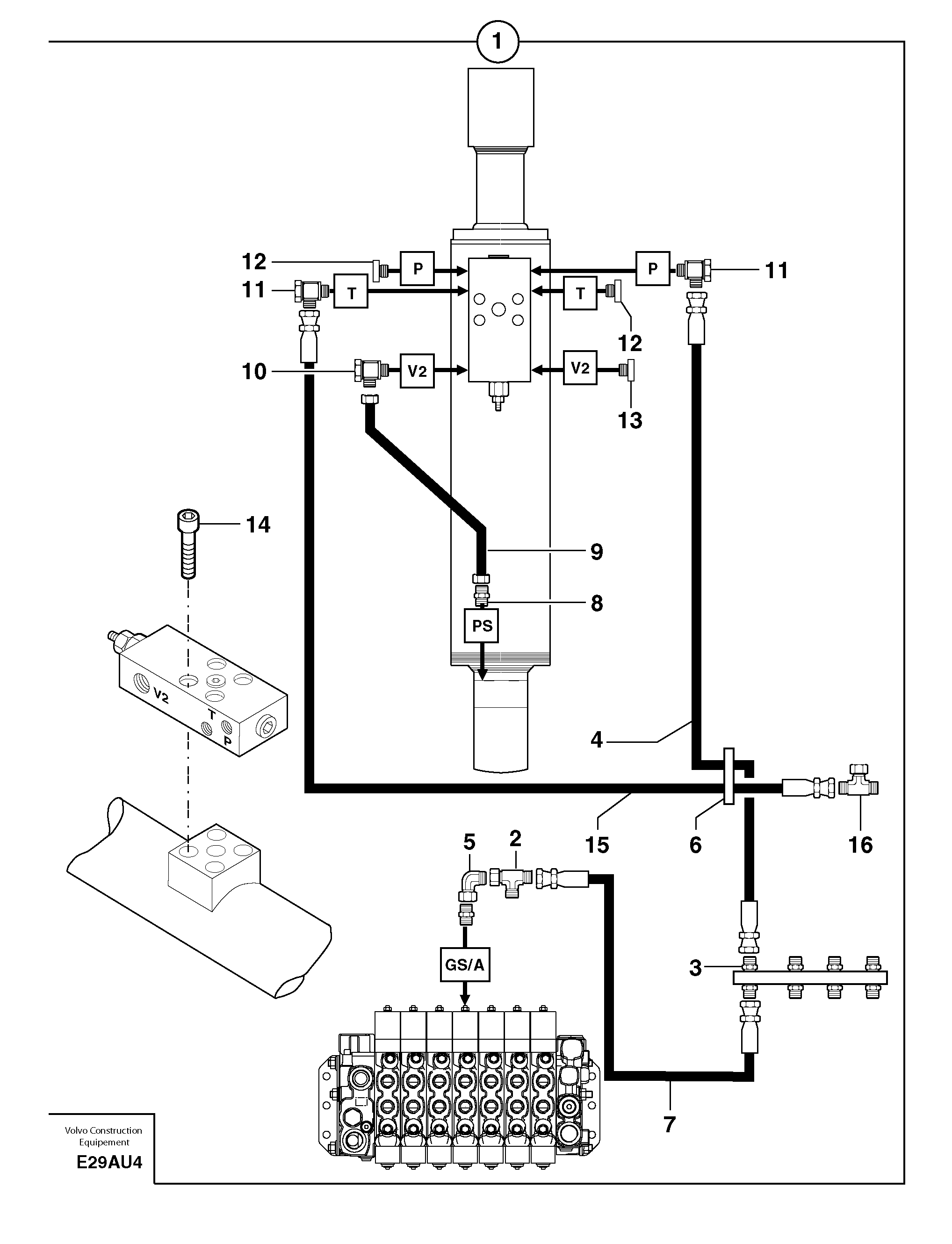 Схема запчастей Volvo EW70 - 17665 Supplement concerning handling operations / option EW70VV TYPE 262