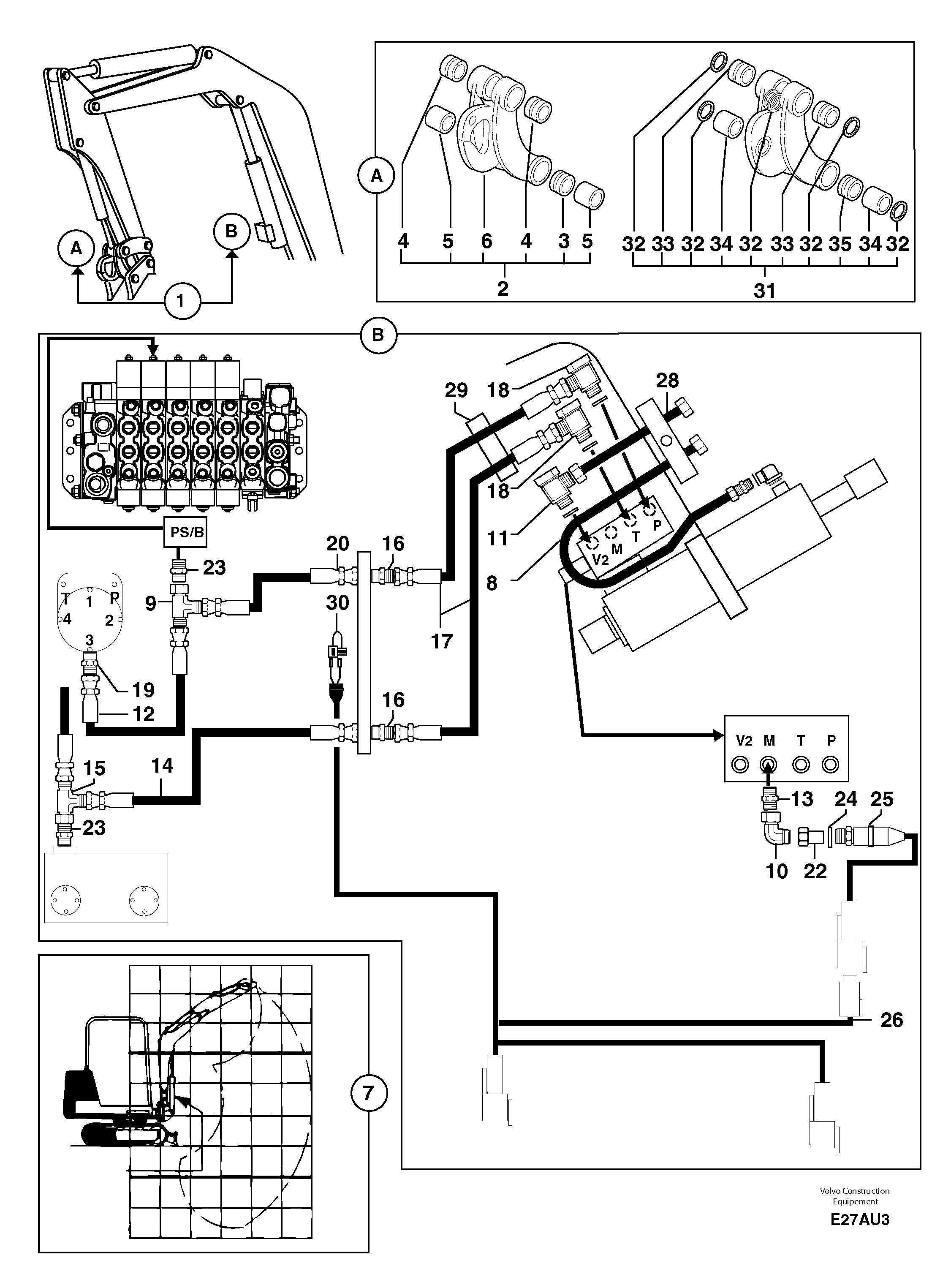 Схема запчастей Volvo EW70 - 8195 Handling operations Ce / with Puma EW70 TYPE 262