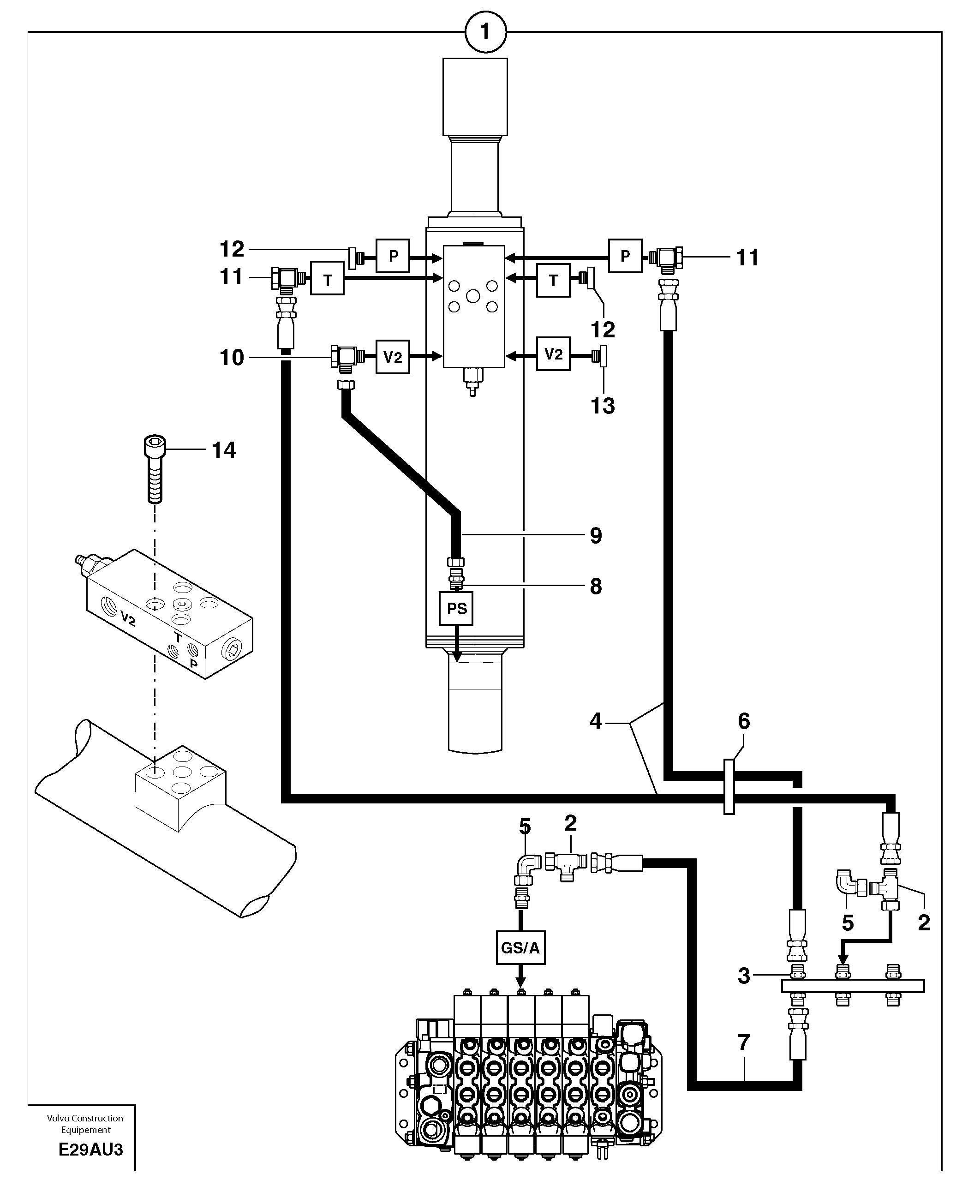 Схема запчастей Volvo EW70 - 8208 Supplement concerning handling operations / option EW70 TYPE 262