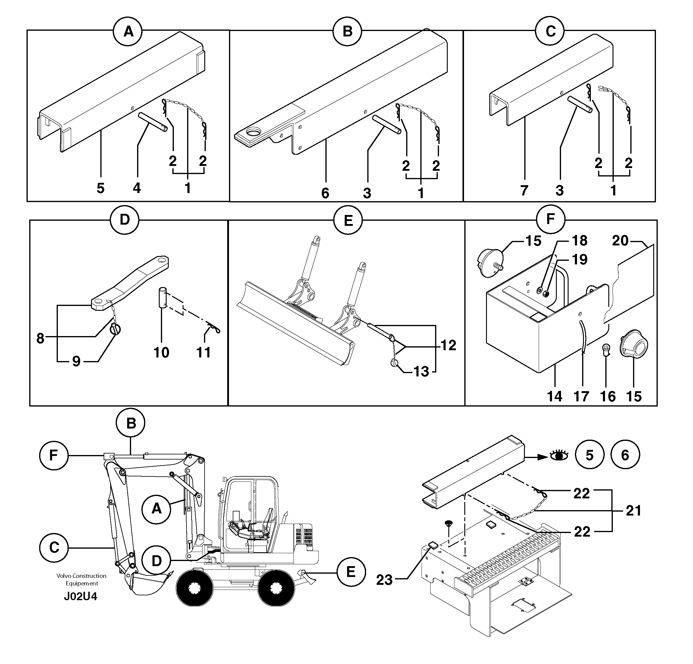 Схема запчастей Volvo EW70 - 49794 Safety device EW70VV TYPE 262
