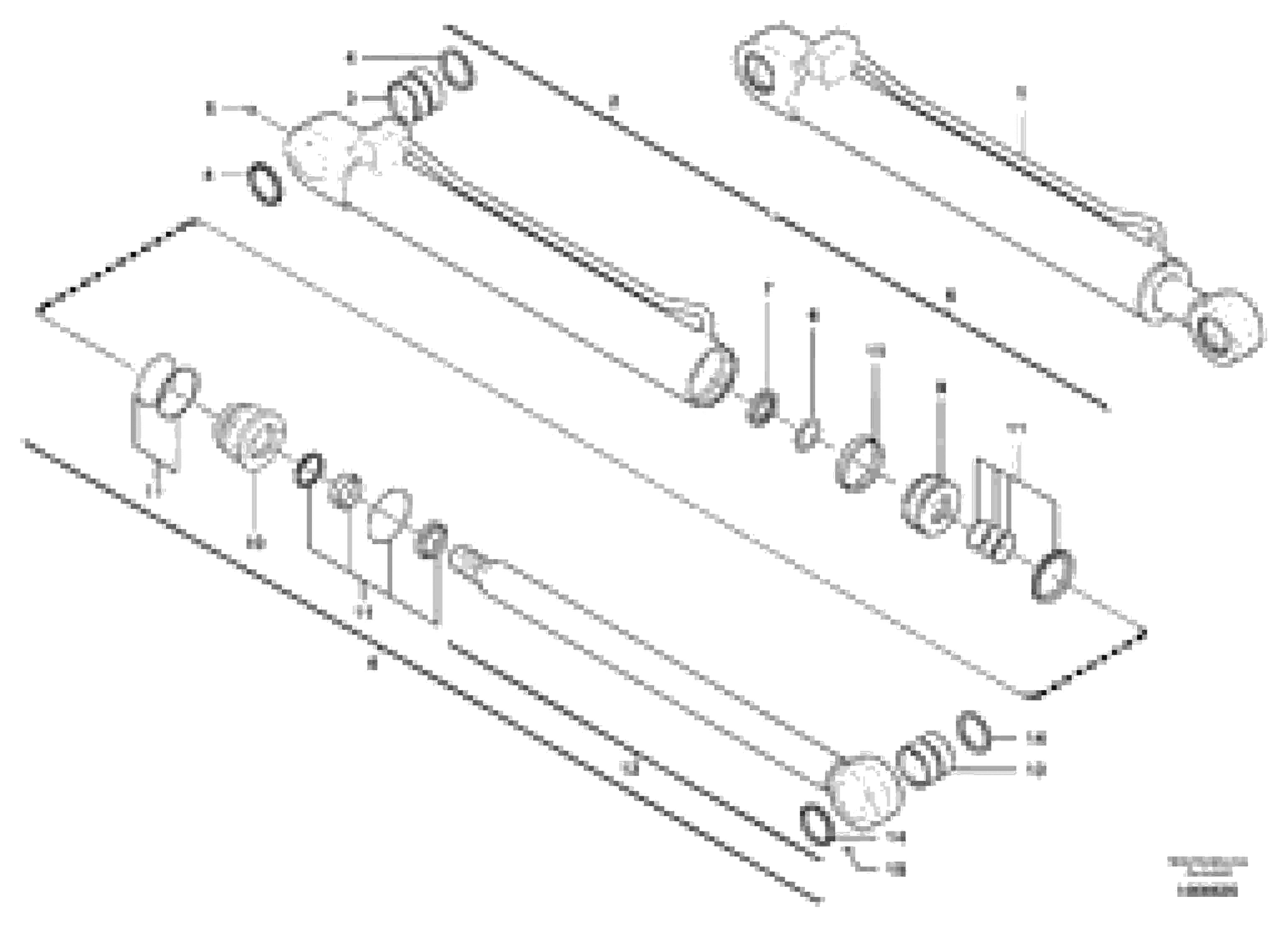 Схема запчастей Volvo EW70 - 13491 Цилиндр ковша EW70 TYPE 262
