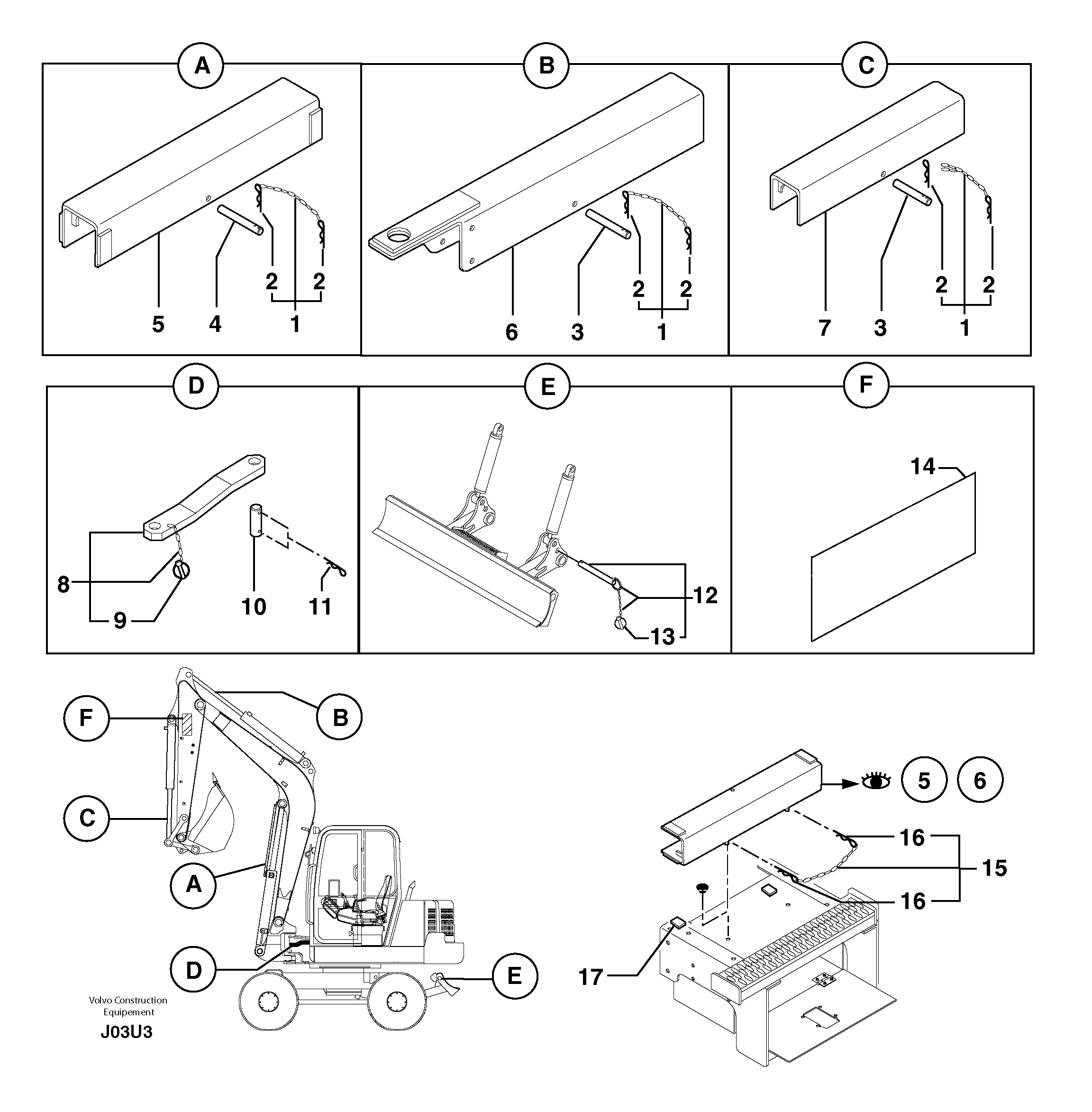 Схема запчастей Volvo EW70 - 10944 Safety device EW70 TYPE 262