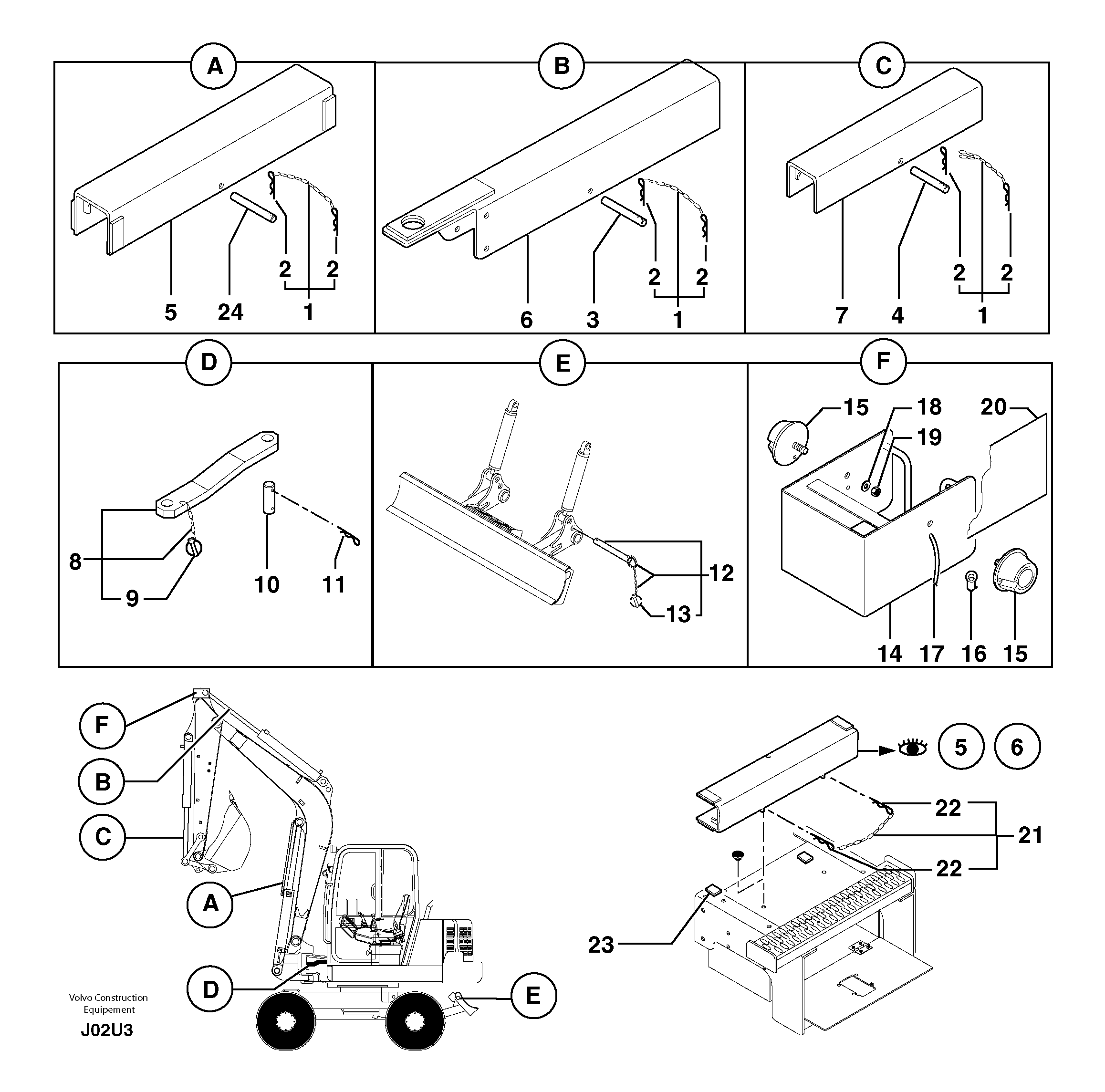 Схема запчастей Volvo EW70 - 49792 Safety device EW70 TYPE 262