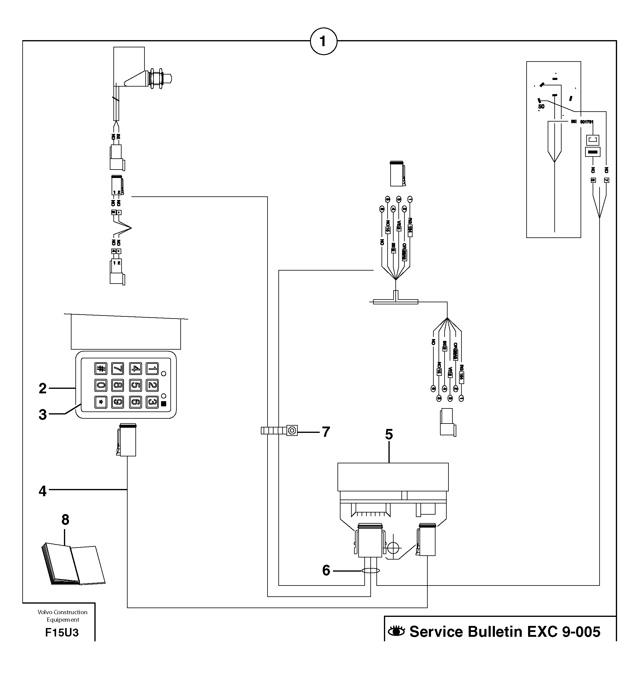Схема запчастей Volvo EW70 - 7409 coded keypad ( anti-start ) / with Puma EW70VV TYPE 262