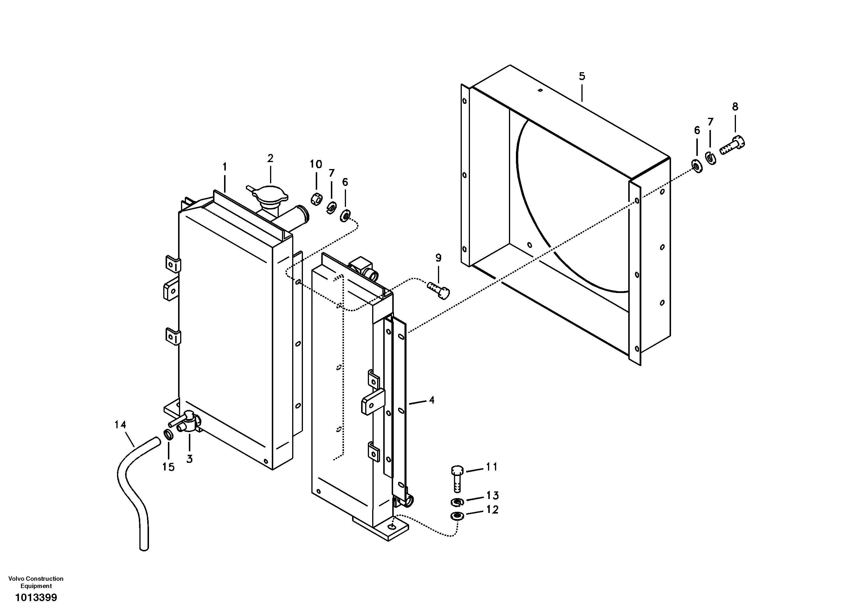 Схема запчастей Volvo ECR88 - 6650 Радиатор ECR88 S/N 10001-14010