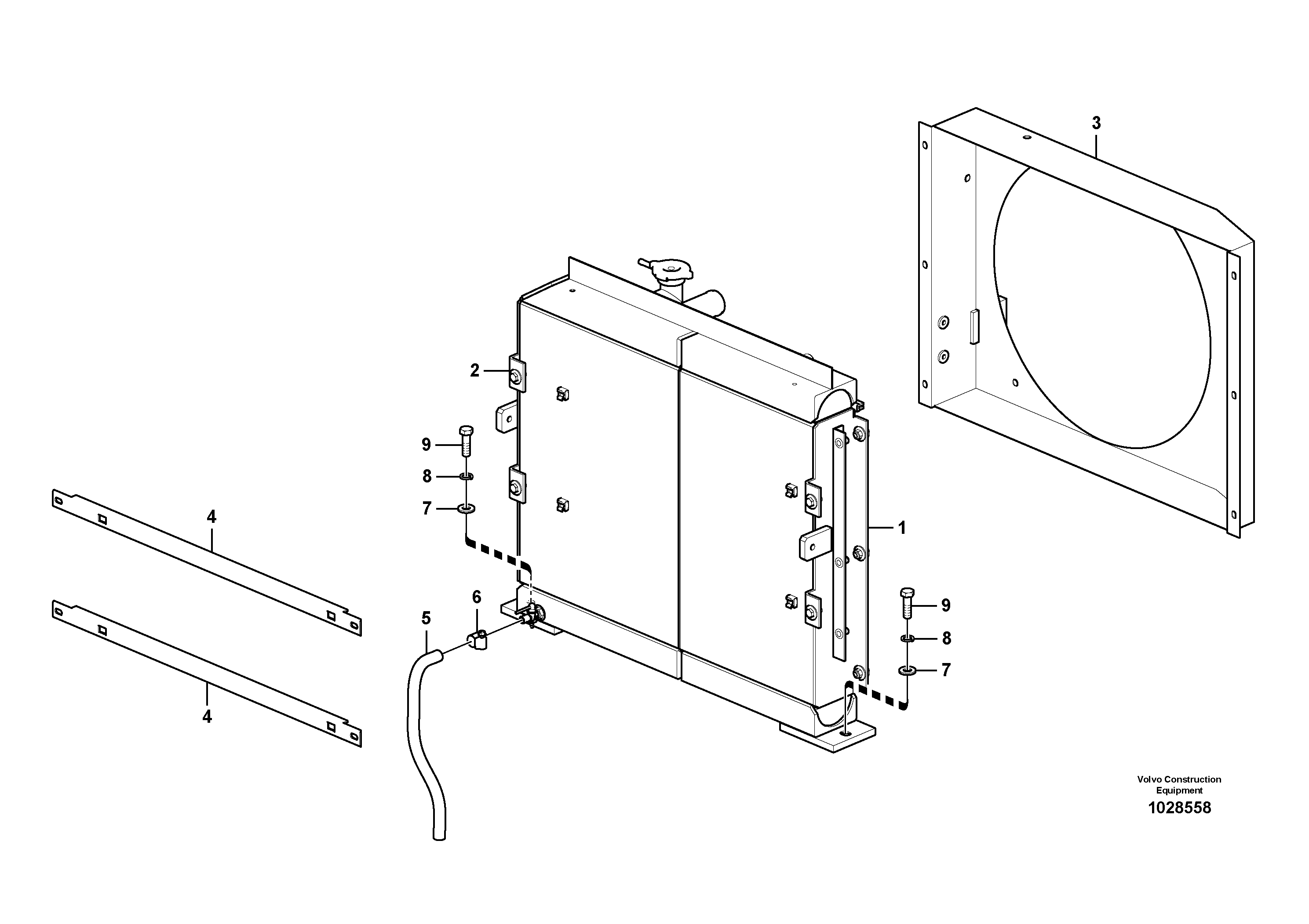 Схема запчастей Volvo ECR88 - 6649 Радиатор ECR88 S/N 14011-