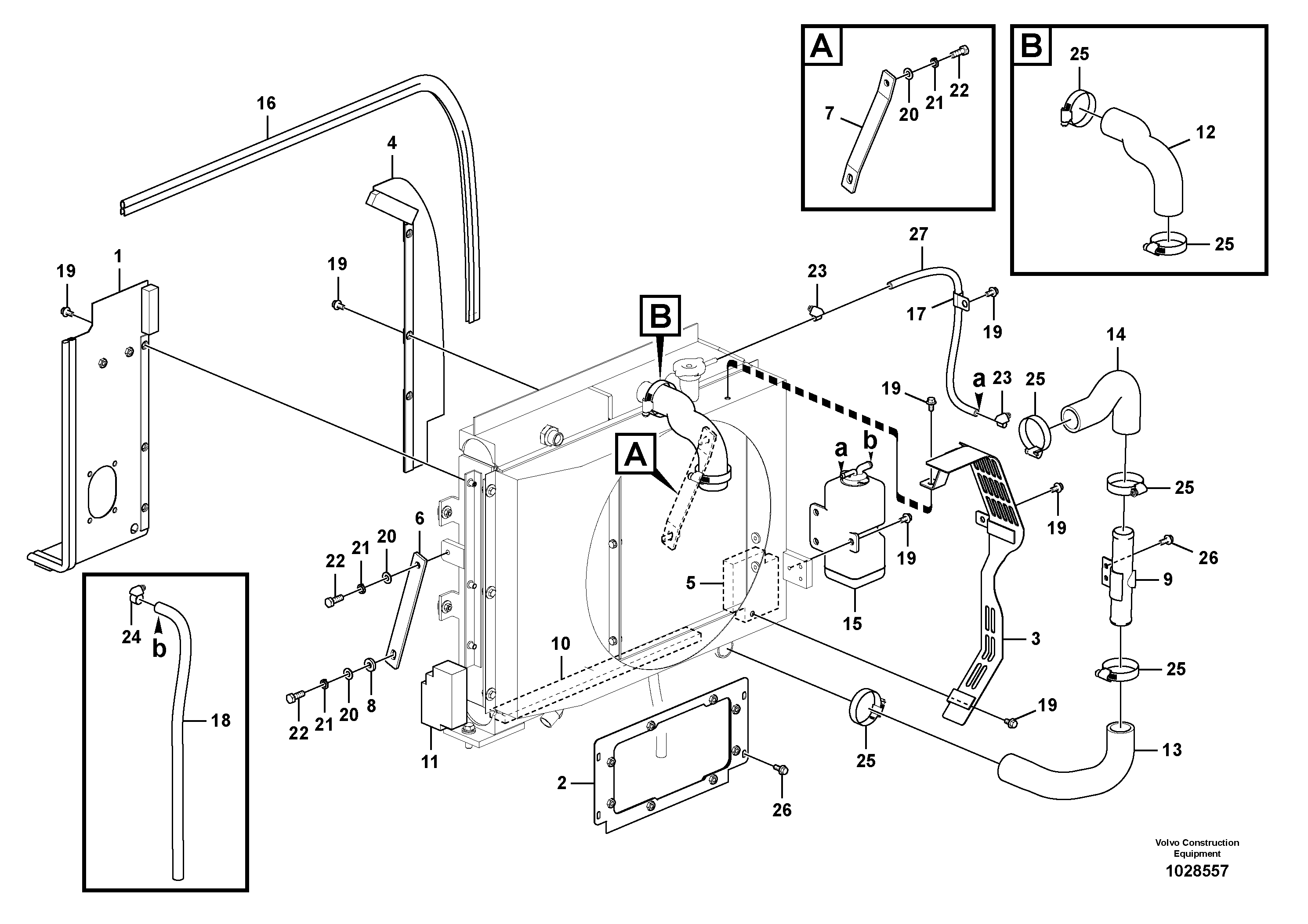 Схема запчастей Volvo ECR88 - 89448 Система охлаждения ECR88 S/N 14011-