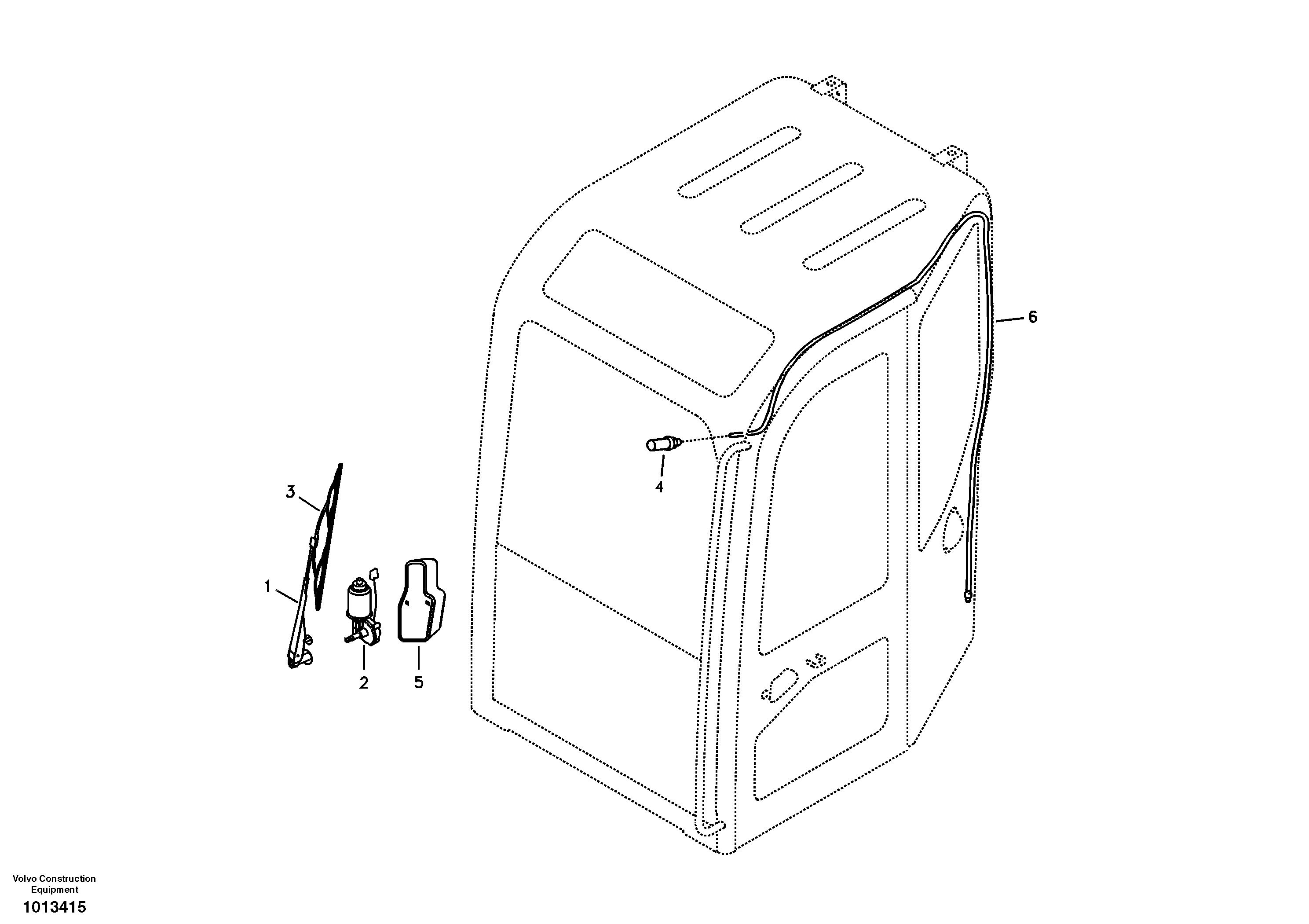 Схема запчастей Volvo ECR88 - 20251 Стеклоочиститель лобового стекла (ветрового) ECR88 S/N 14011-