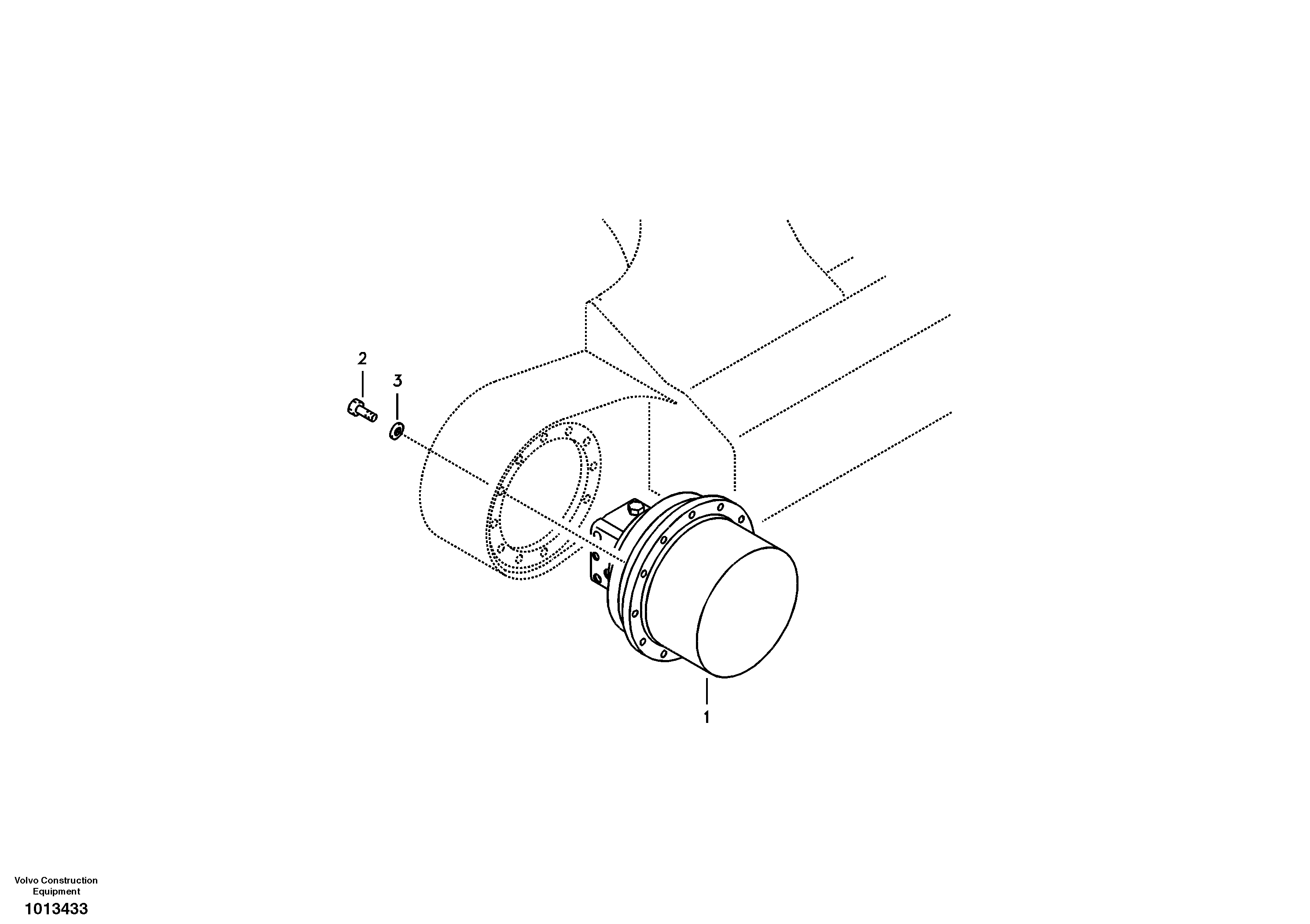 Схема запчастей Volvo ECR88 - 20133 Travel motor with mounting parts ECR88 S/N 14011-