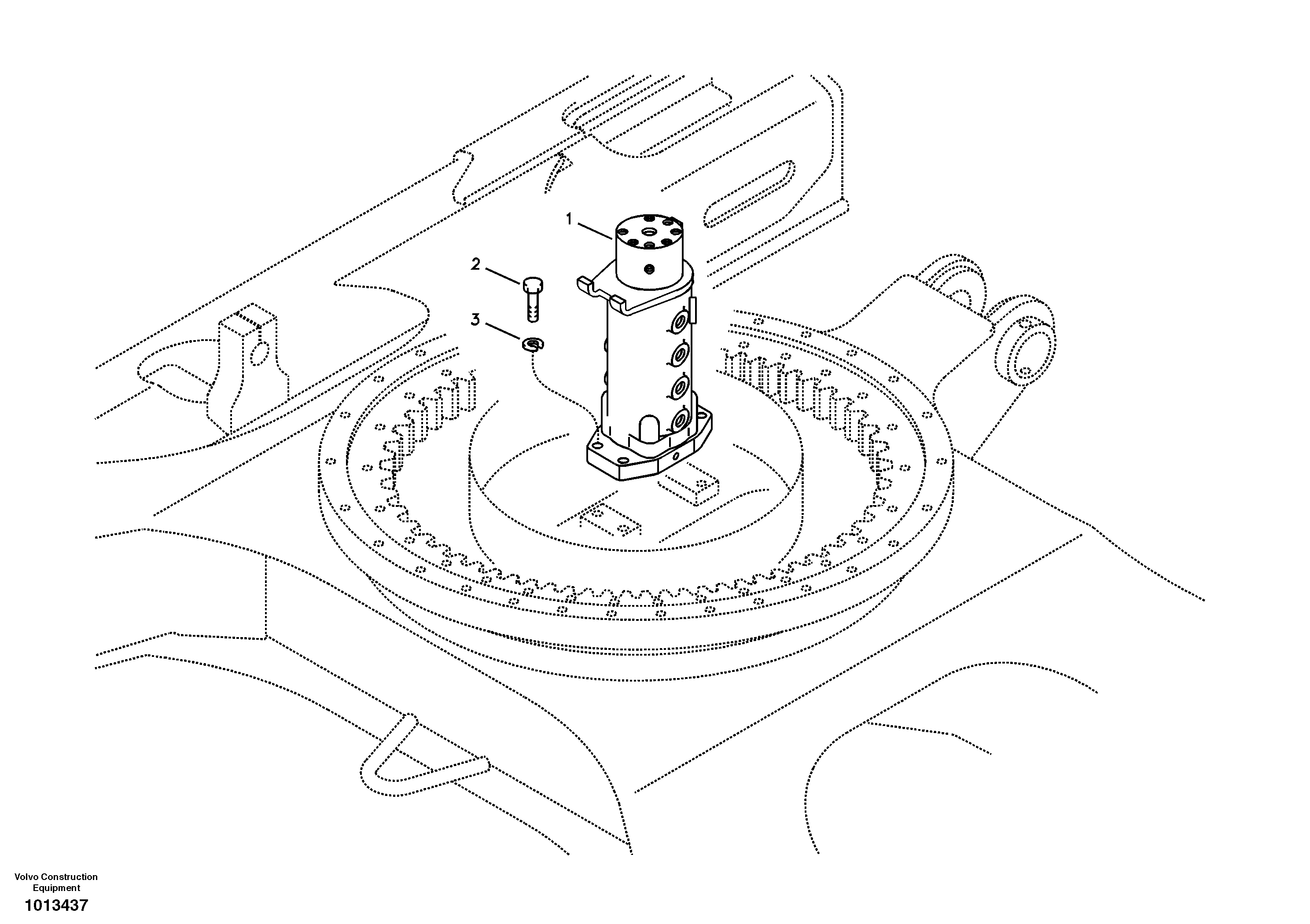 Схема запчастей Volvo ECR88 - 38330 Turning joint, mounting ECR88 S/N 14011-