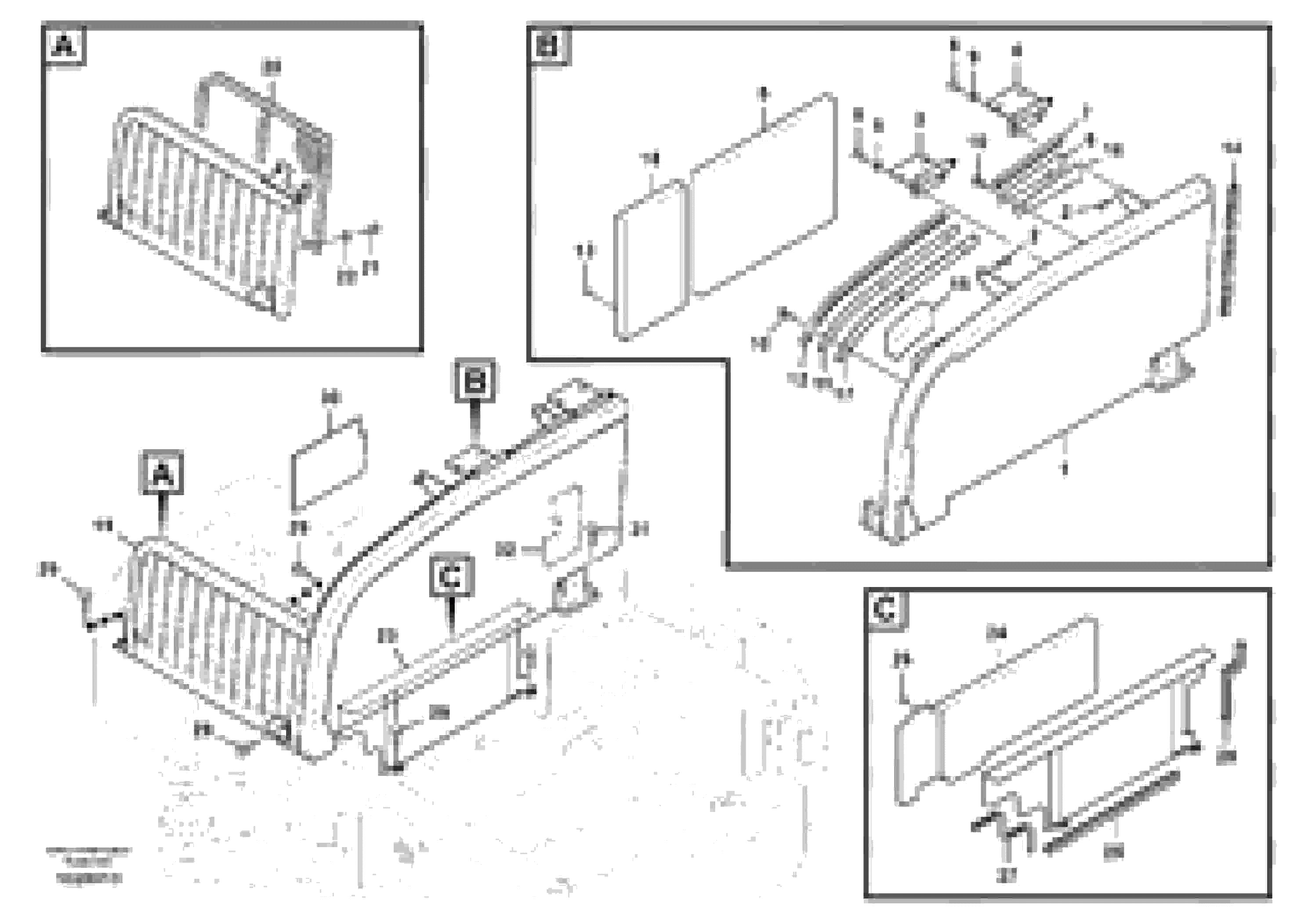 Схема запчастей Volvo ECR88 - 65009 Cowl frame ECR88 S/N 14011-