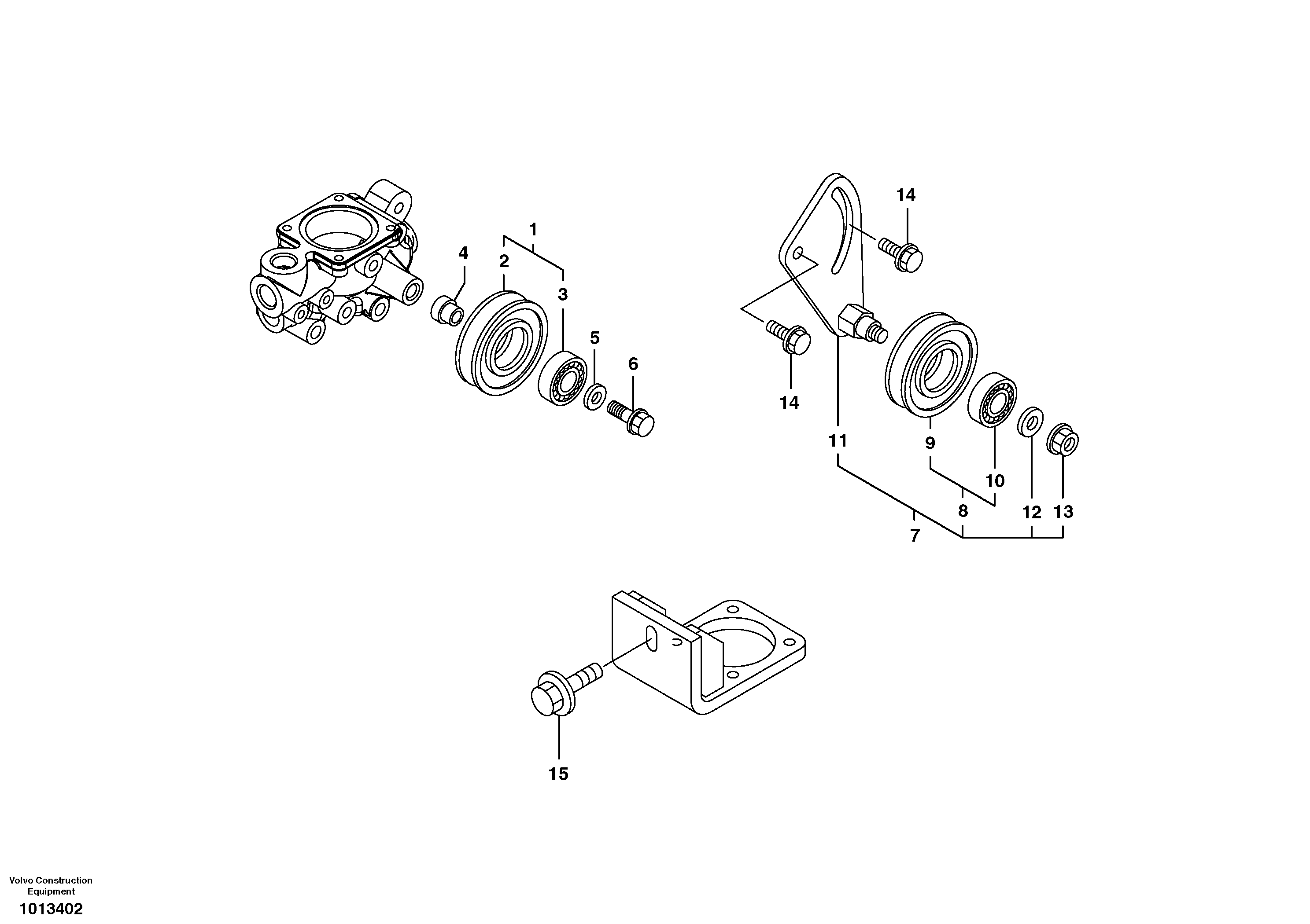 Схема запчастей Volvo ECR88 - 28927 Belt transmission ECR88 S/N 10001-14010