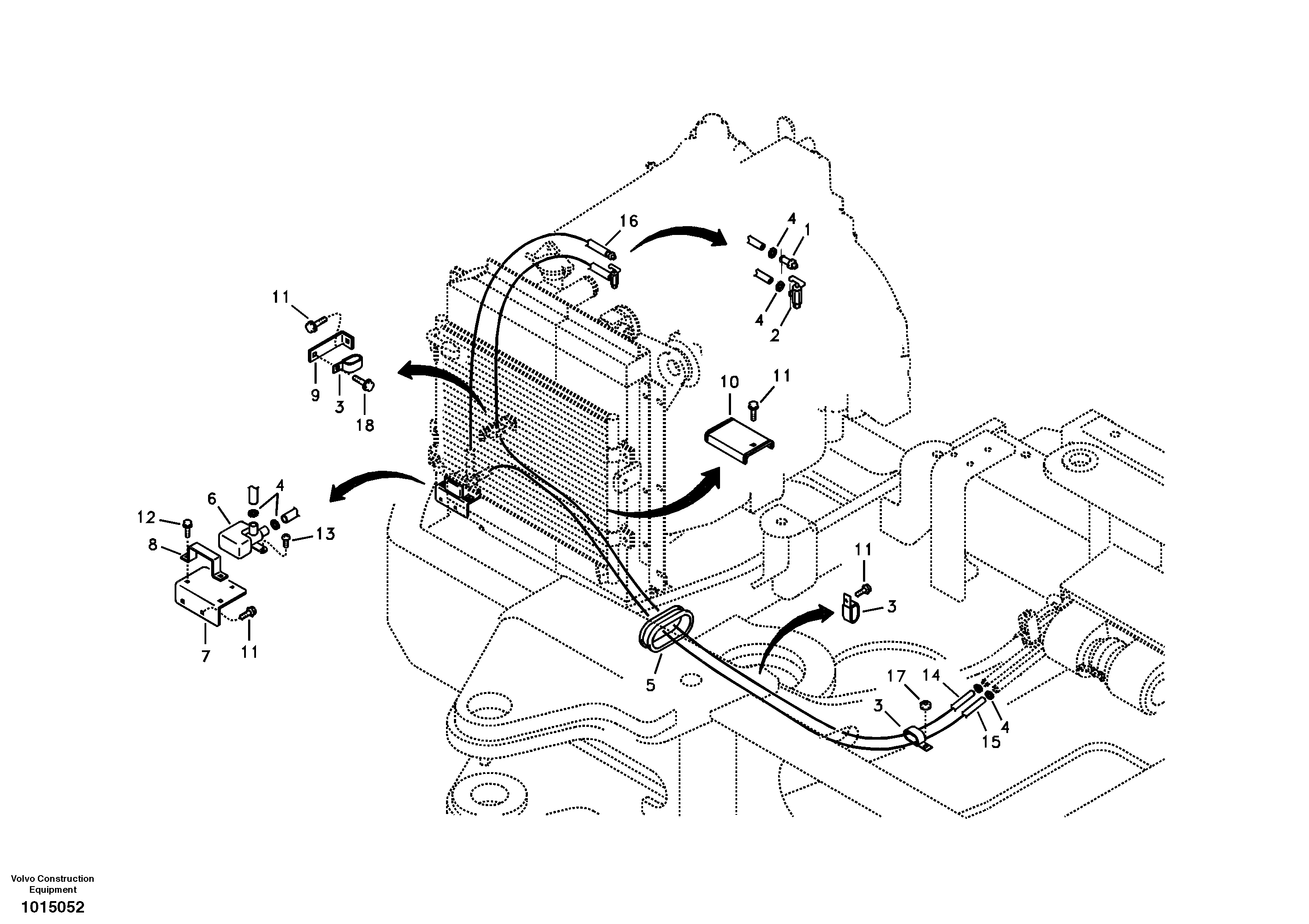Схема запчастей Volvo ECR88 - 17137 Heating line ECR88 S/N 14011-