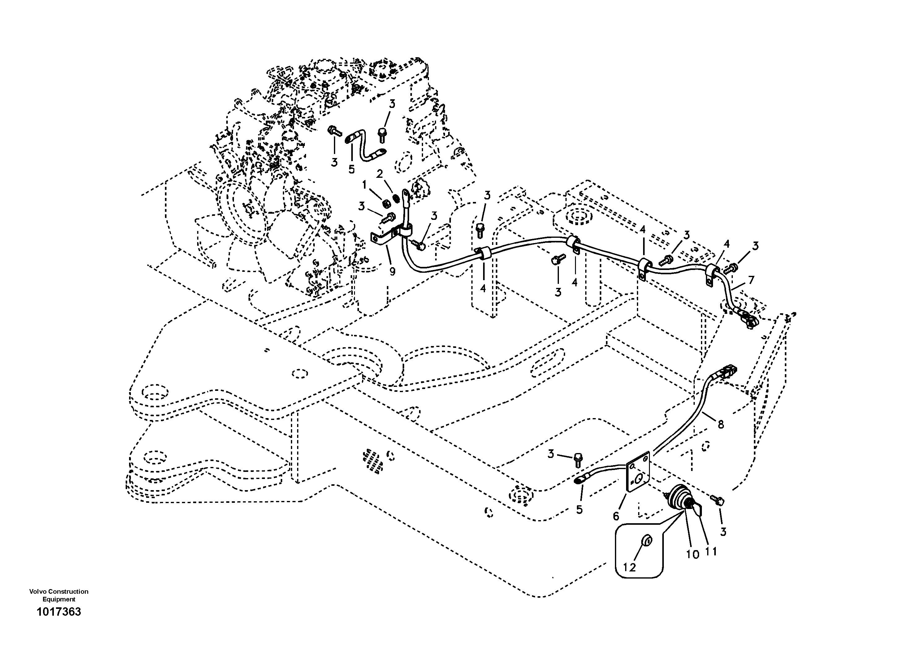 Схема запчастей Volvo ECR88 - 33756 Cables, battery ECR88 S/N 10001-14010