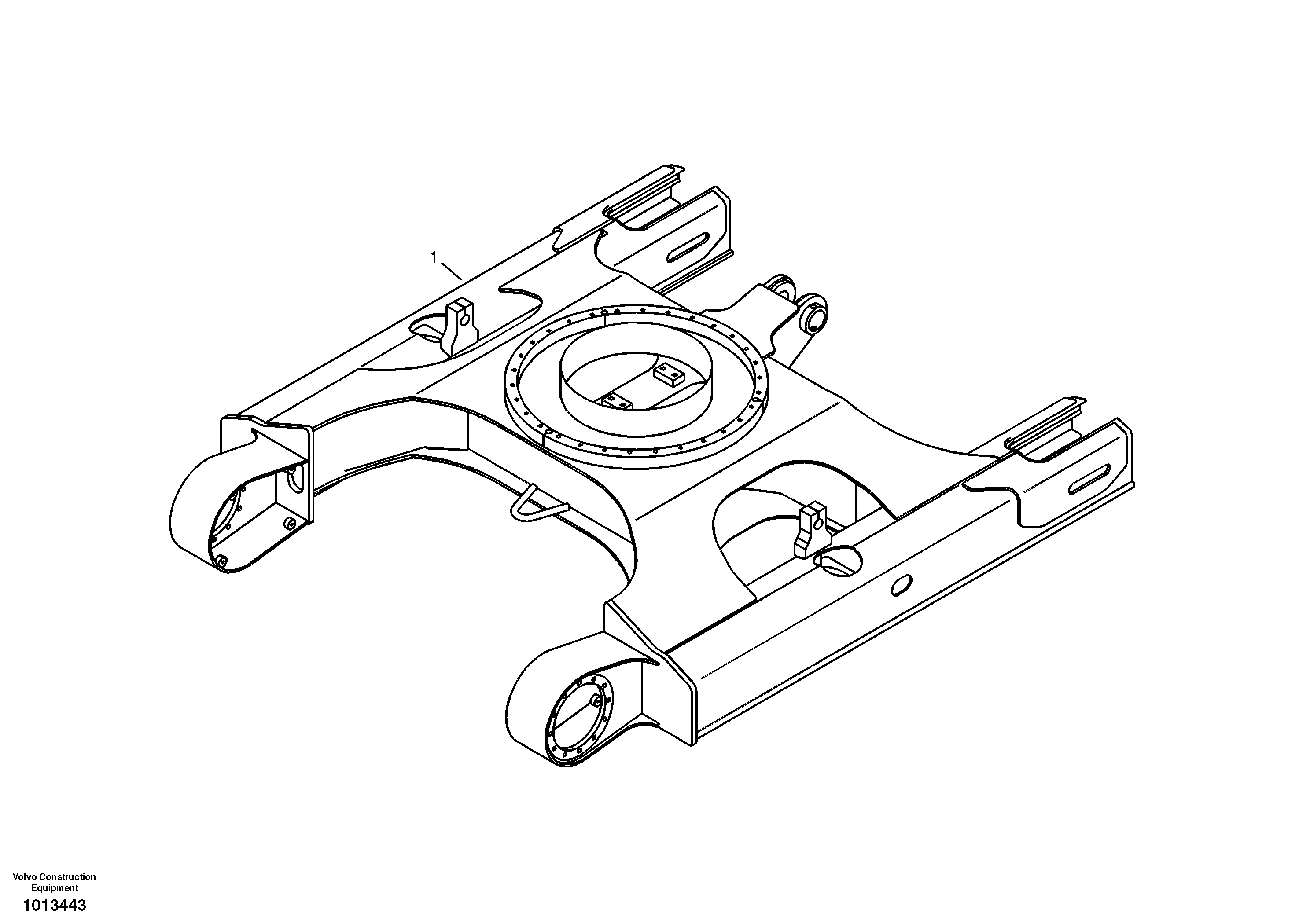 Схема запчастей Volvo ECR88 - 19531 Рама экскаватора (ходовой части, шасси) ECR88 S/N 10001-14010