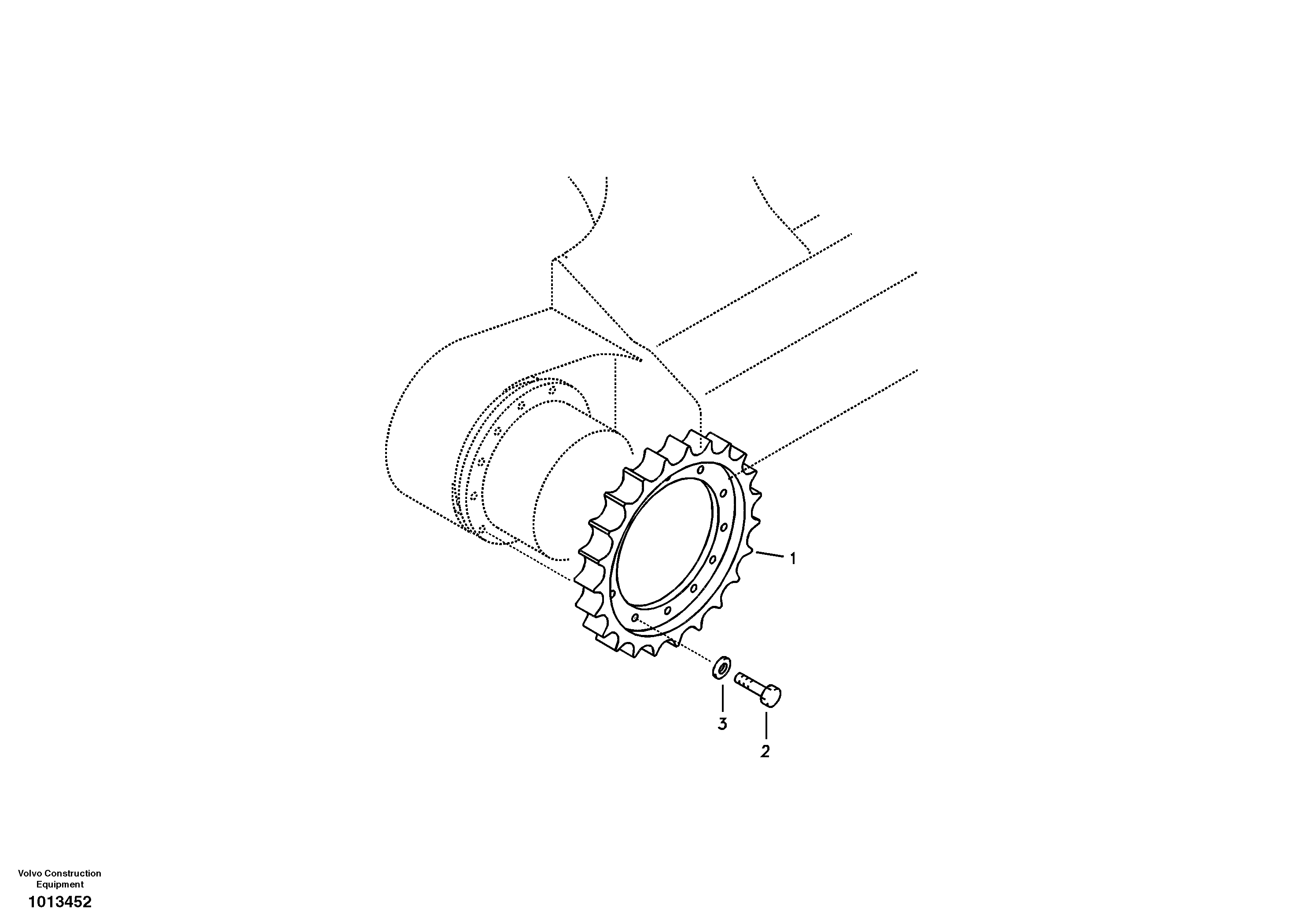 Схема запчастей Volvo ECR88 - 27093 Звездочка ECR88 S/N 10001-14010