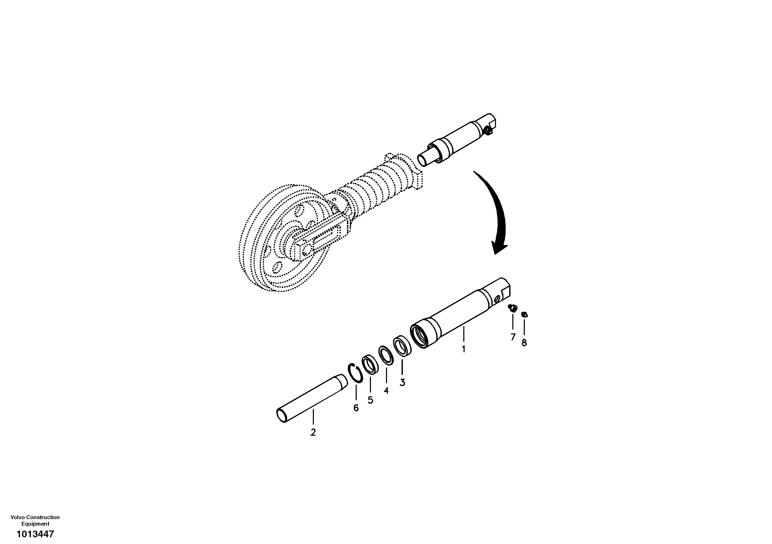 Схема запчастей Volvo ECR88 - 29826 Undercarriage, spring package ECR88 S/N 10001-14010