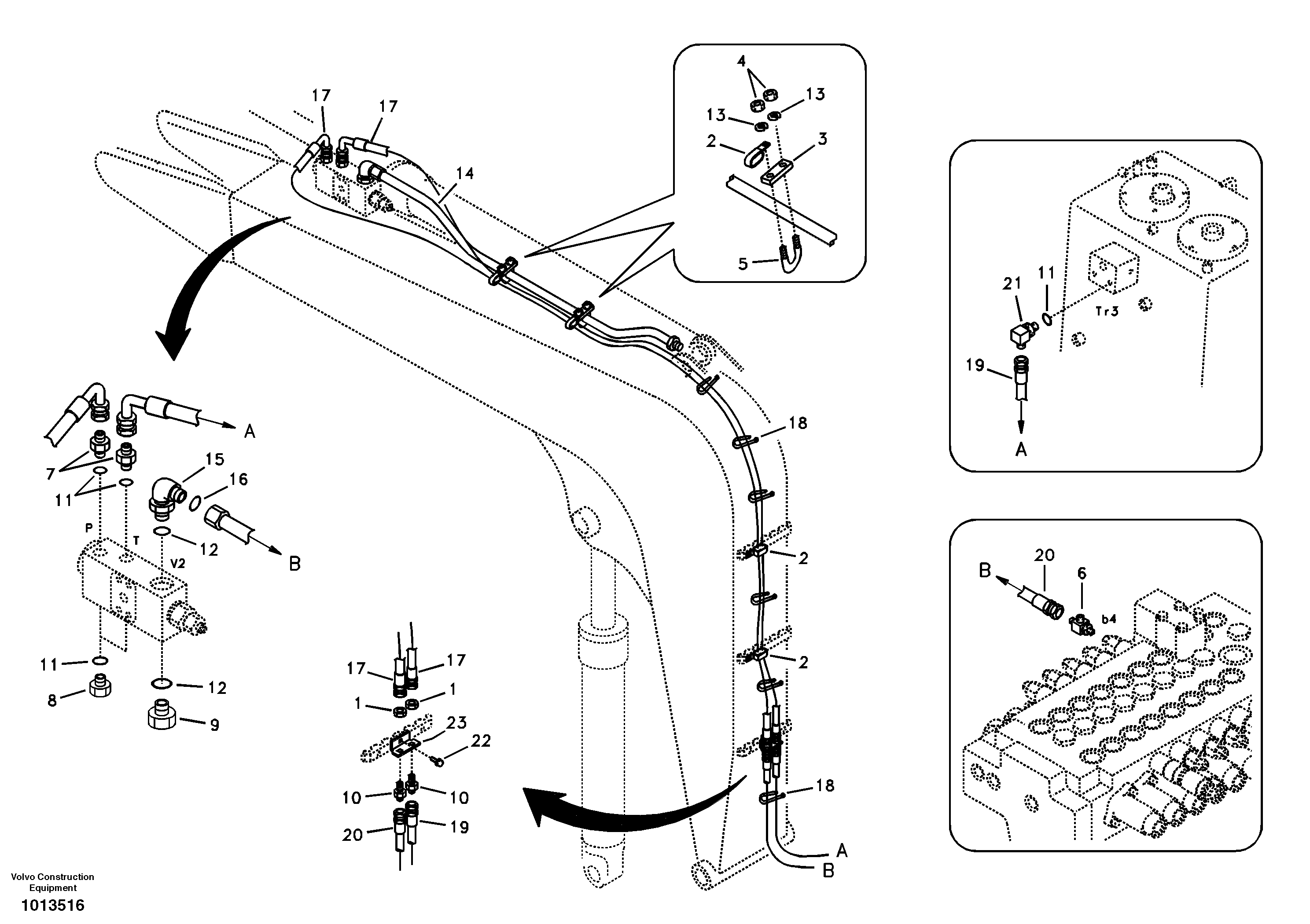 Схема запчастей Volvo ECR88 - 20156 Working hydraulic, dipper arm rupture ECR88 S/N 14011-