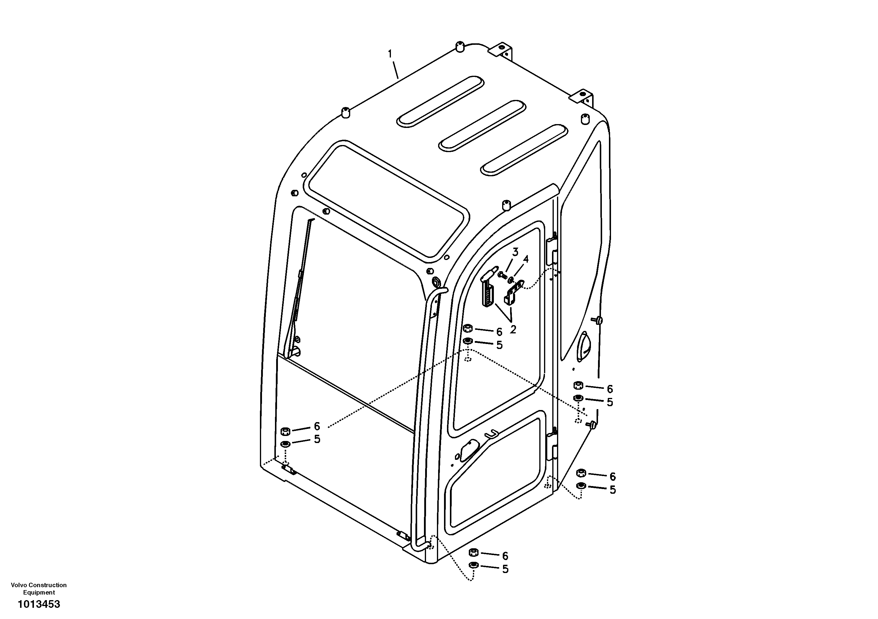 Схема запчастей Volvo ECR88 - 22383 Cab mount ECR88 S/N 10001-14010