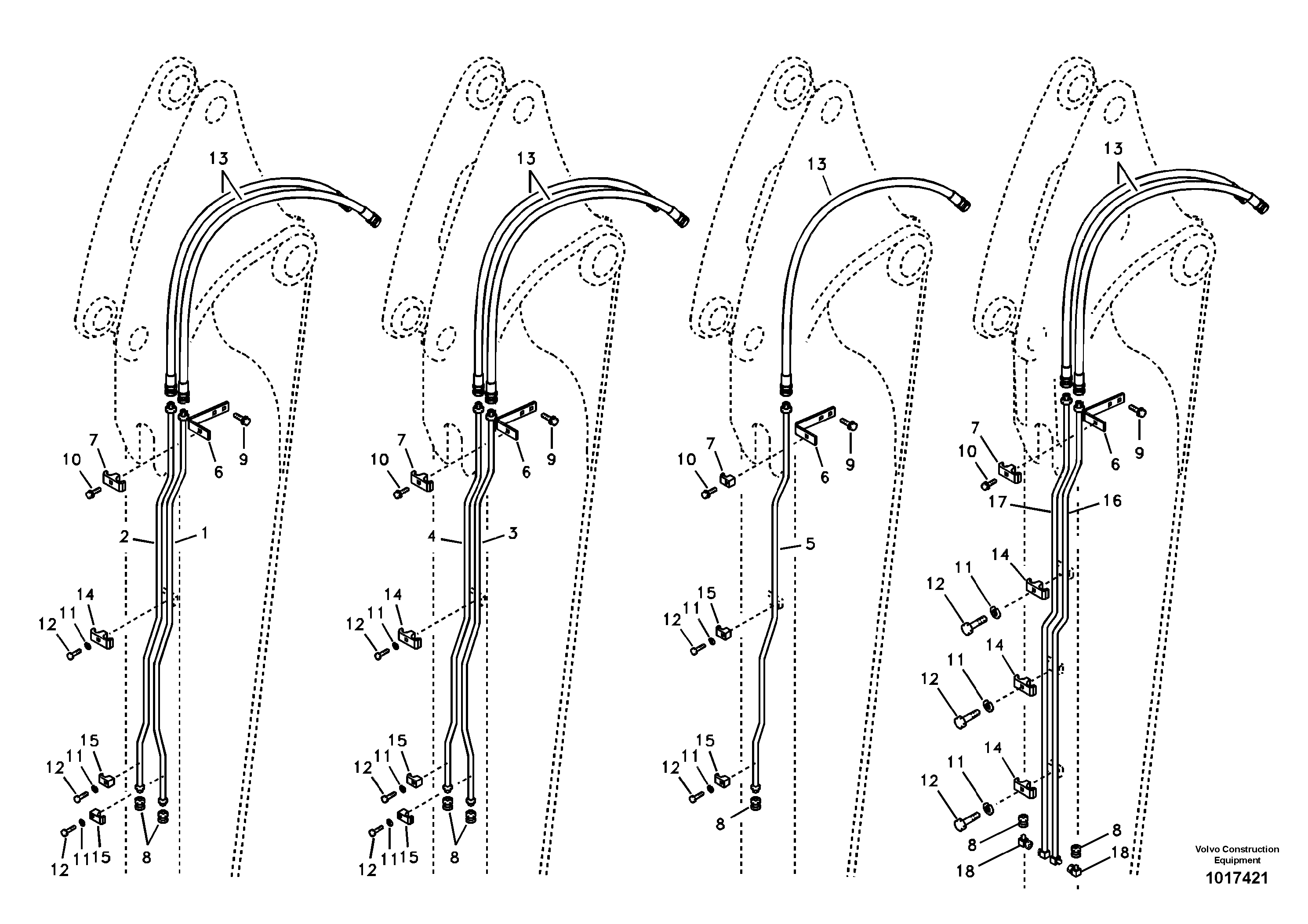 Схема запчастей Volvo ECR88 - 19669 Working hydraulic, quick fit on dipper arm ECR88 S/N 14011-
