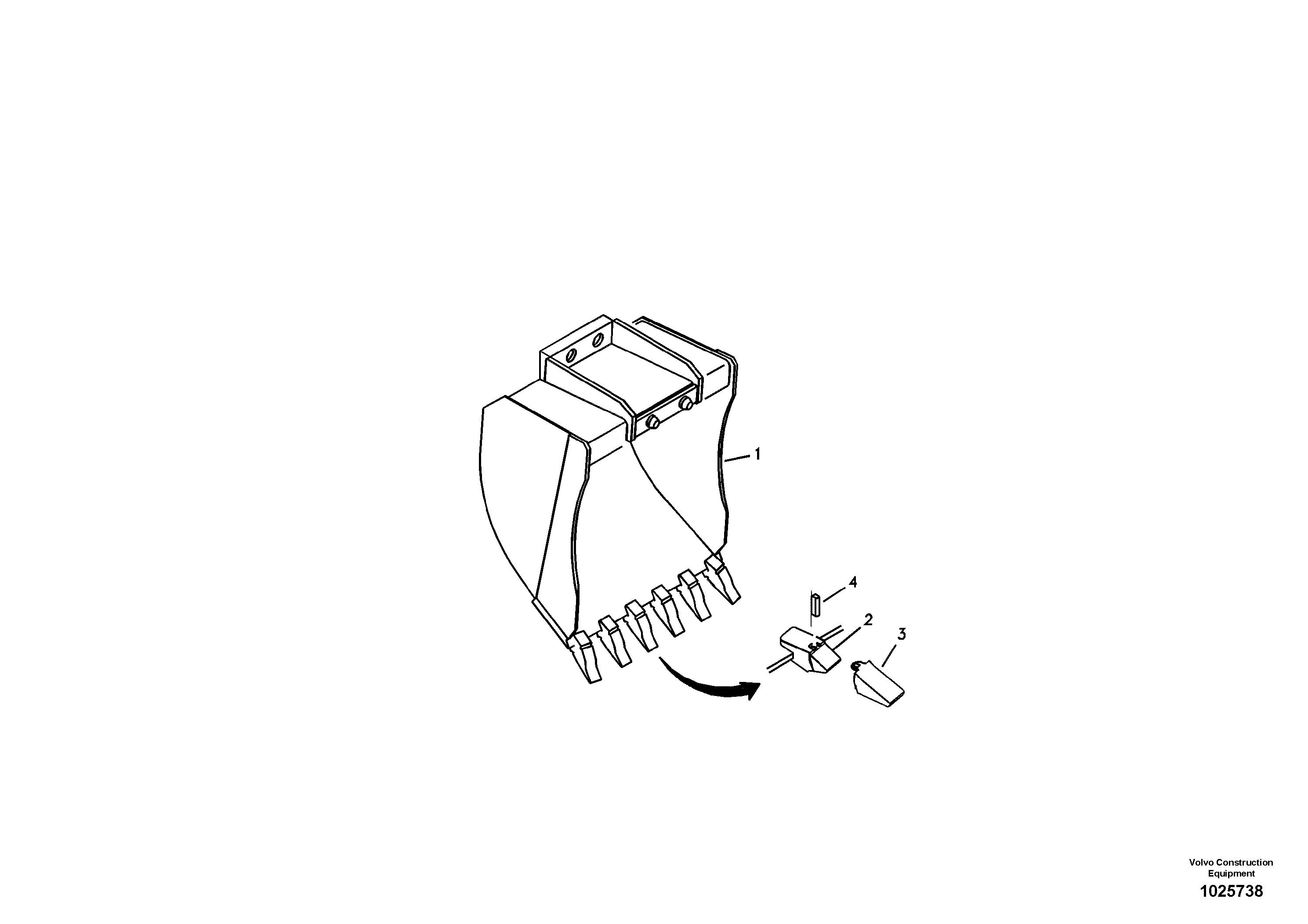 Схема запчастей Volvo ECR88 - 49368 Buckets for Quickfit ECR88 S/N 14011-