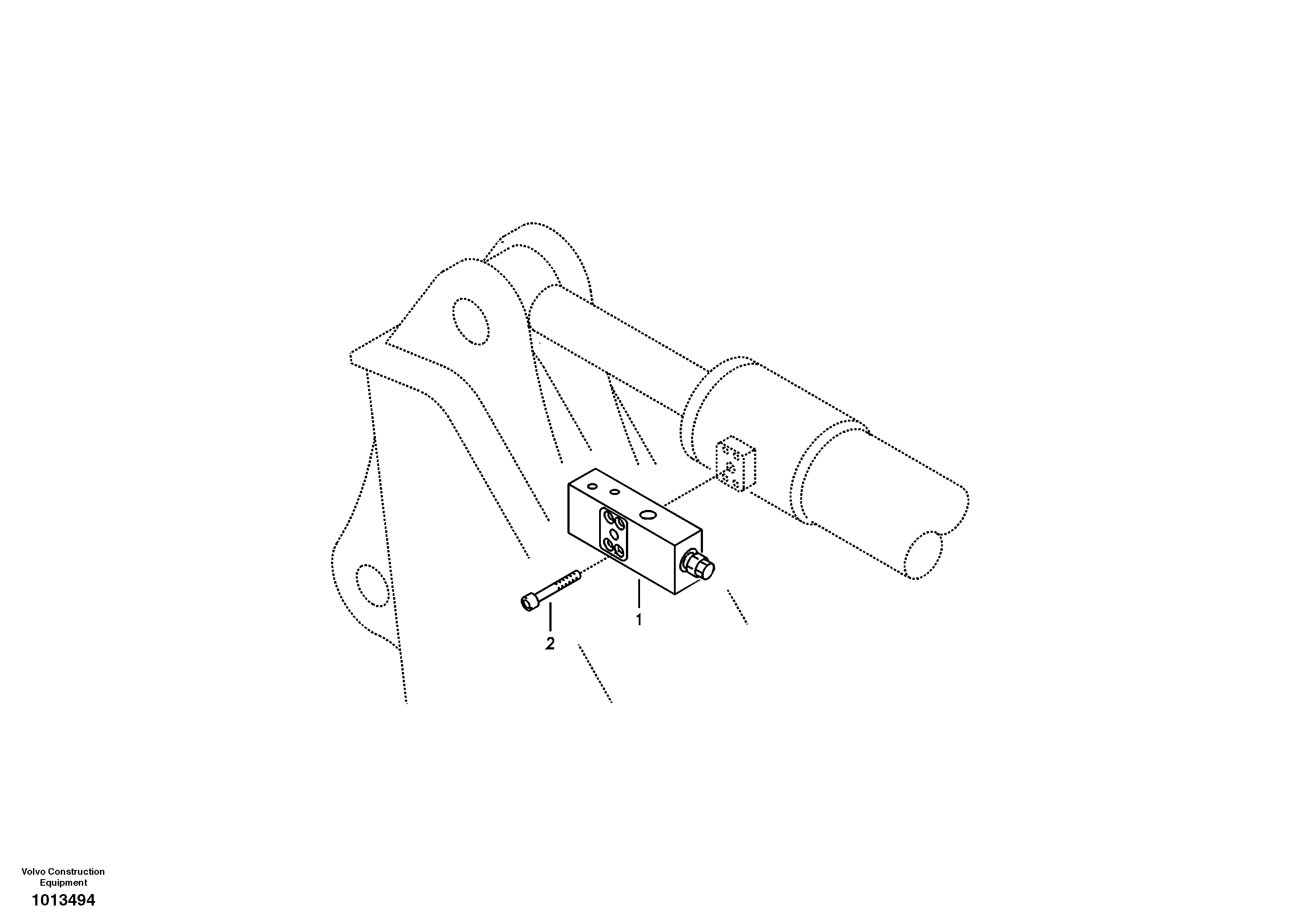 Схема запчастей Volvo ECR88 - 35450 Working hydraulic, dipper arm rupture valve mount ECR88 S/N 10001-14010