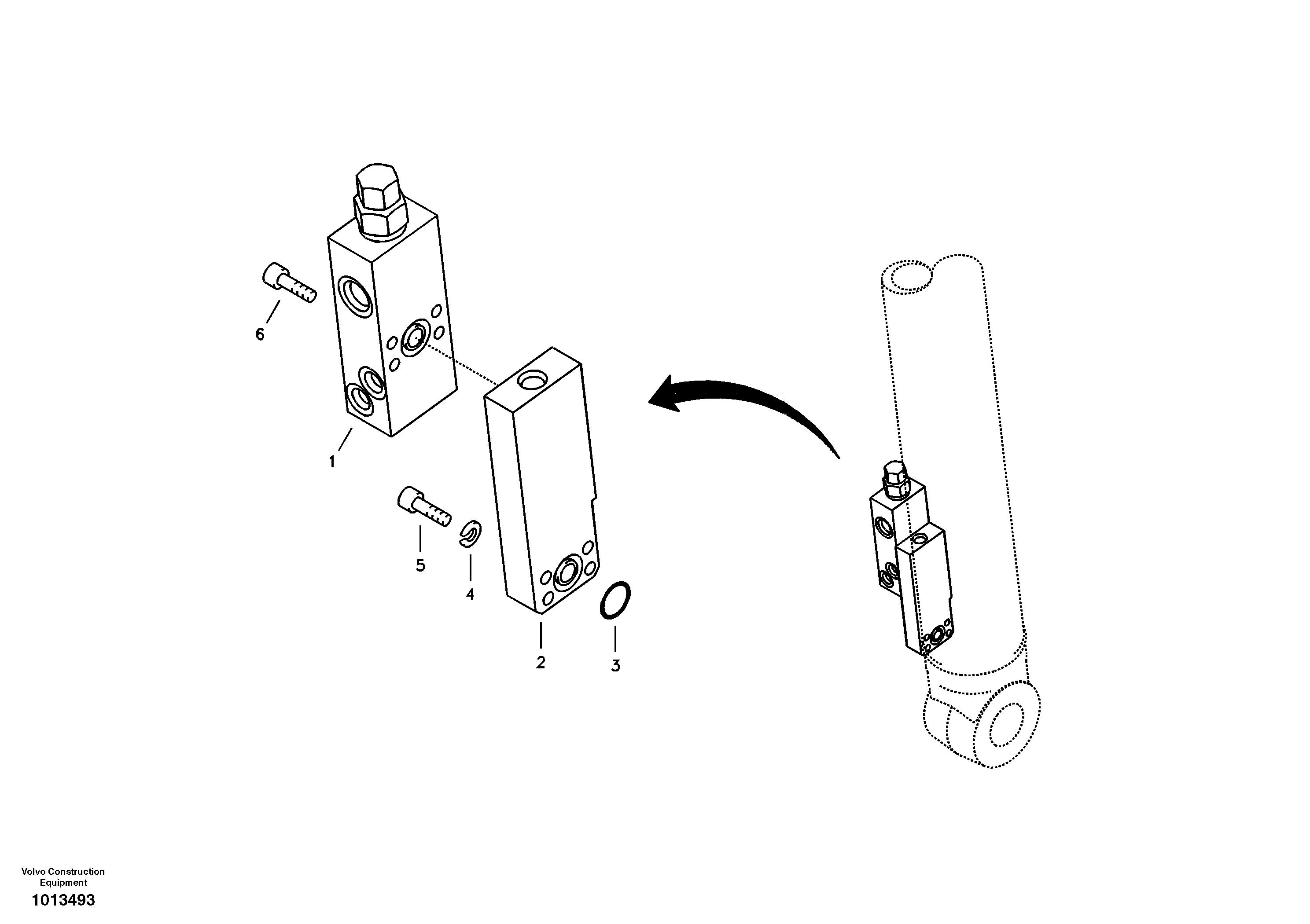 Схема запчастей Volvo ECR88 - 38452 Working hydraulic, boom rupture valve mount ECR88 S/N 10001-14010