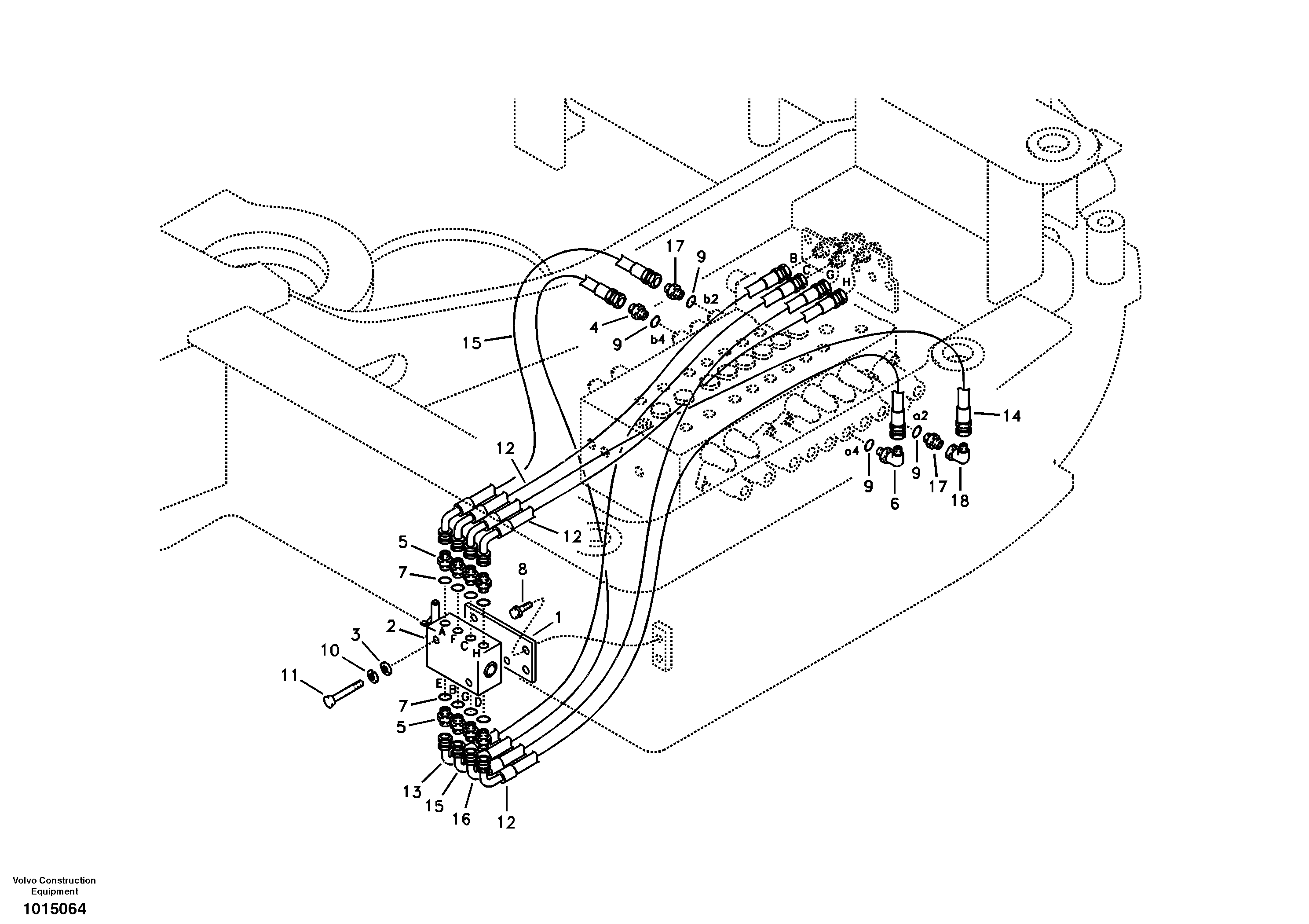 Схема запчастей Volvo ECR88 - 31967 Servo system, changing lever function ECR88 S/N 10001-14010