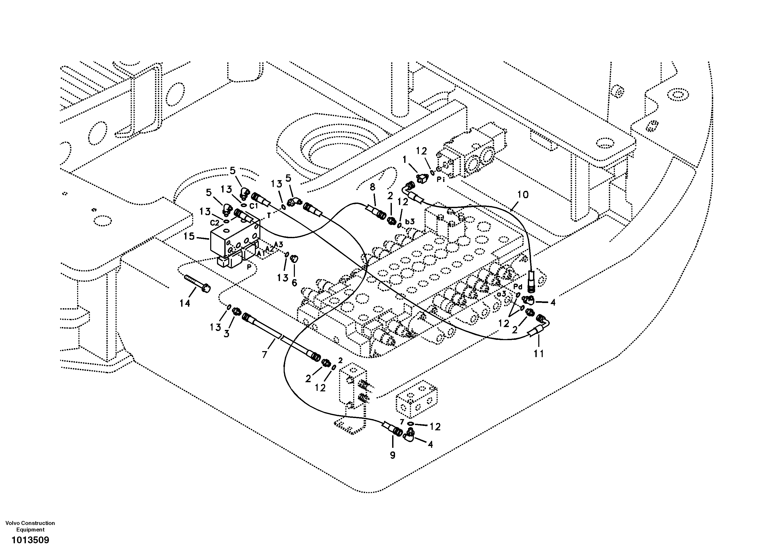 Схема запчастей Volvo ECR88 - 33211 Servo system, hammer and shear ECR88 S/N 10001-14010