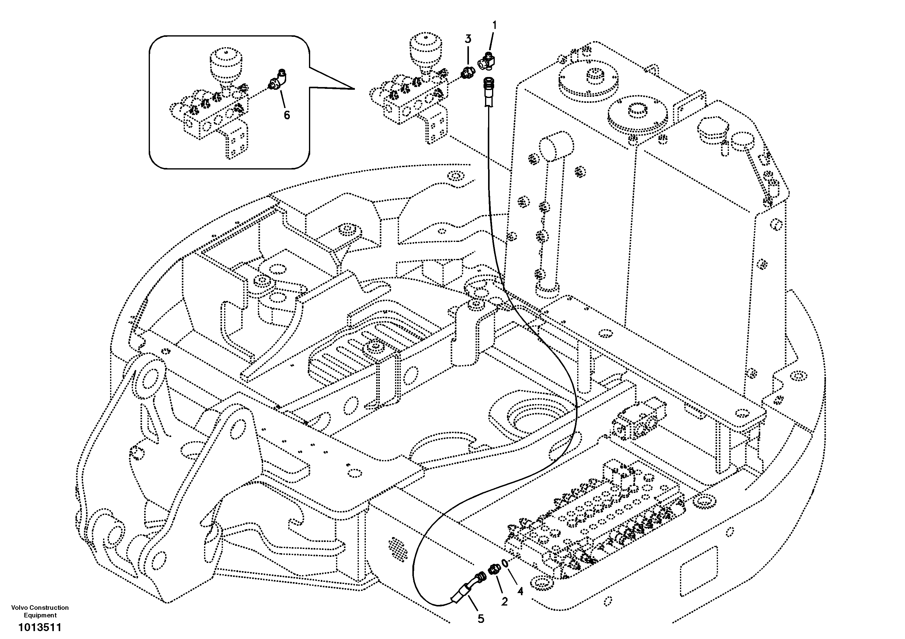 Схема запчастей Volvo ECR88 - 35947 Servo system, auto deceleration ECR88 S/N 10001-14010