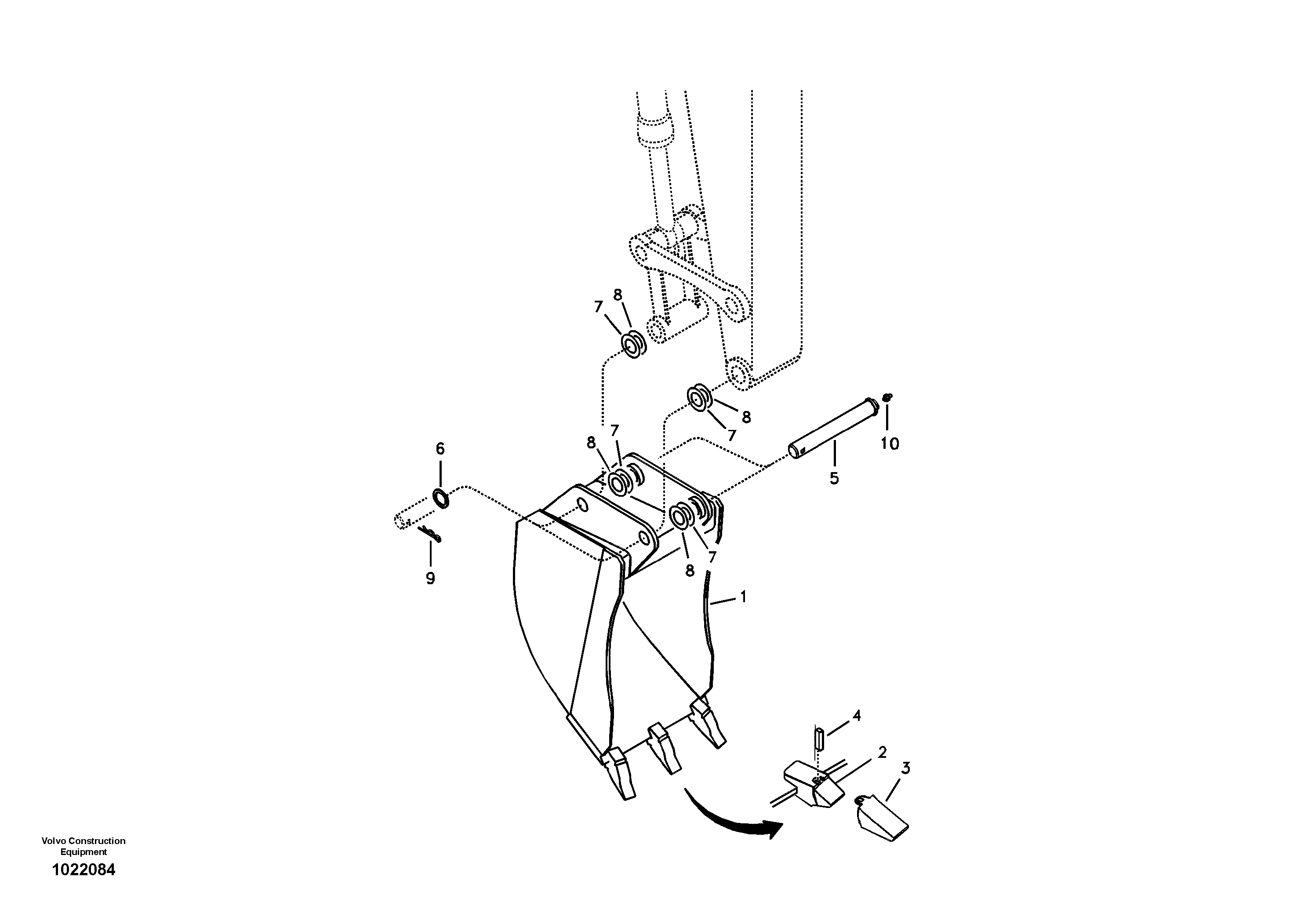 Схема запчастей Volvo ECR88 - 33583 Ковш ECR88 S/N 10001-14010