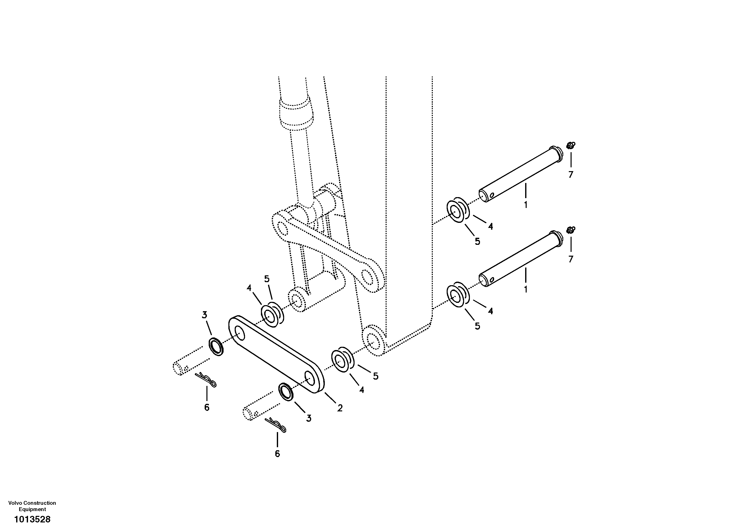 Схема запчастей Volvo ECR88 - 33587 Linkage for no bucket ECR88 S/N 10001-14010