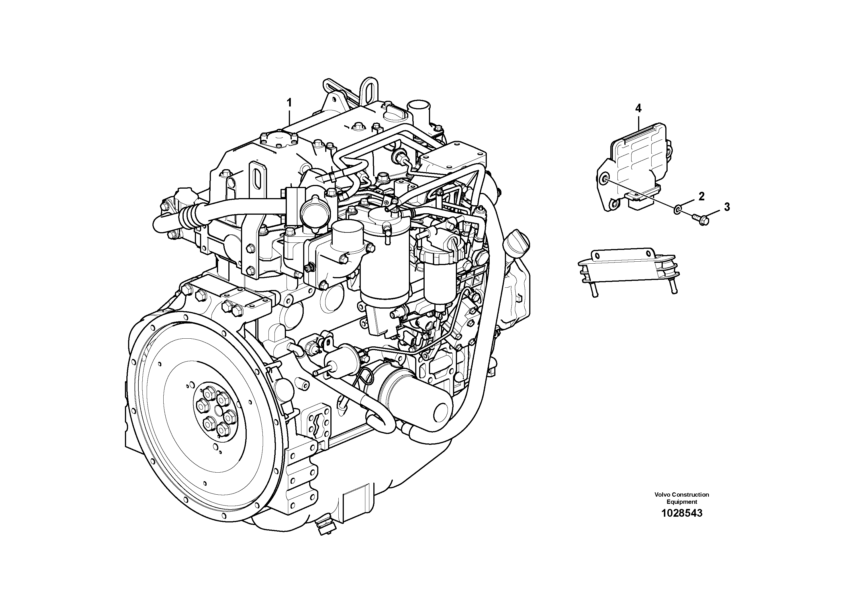 Схема запчастей Volvo ECR88 - 11327 Двигатель в сборе ECR88 S/N 14011-