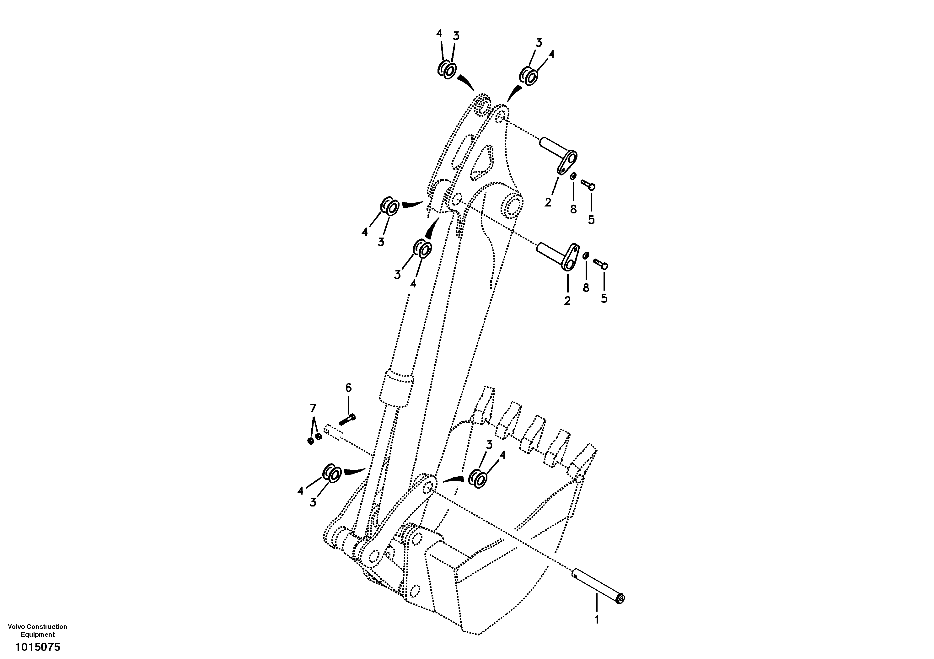 Схема запчастей Volvo ECR88 - 31643 Links to dipper arm ECR88 S/N 10001-14010