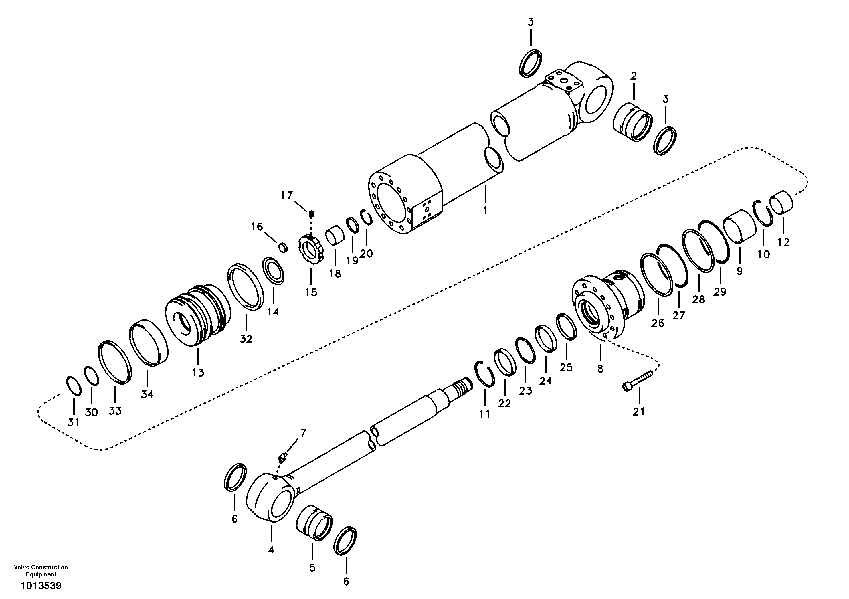 Схема запчастей Volvo ECR88 - 41179 Dipper arm cylinder ECR88 S/N 10001-14010