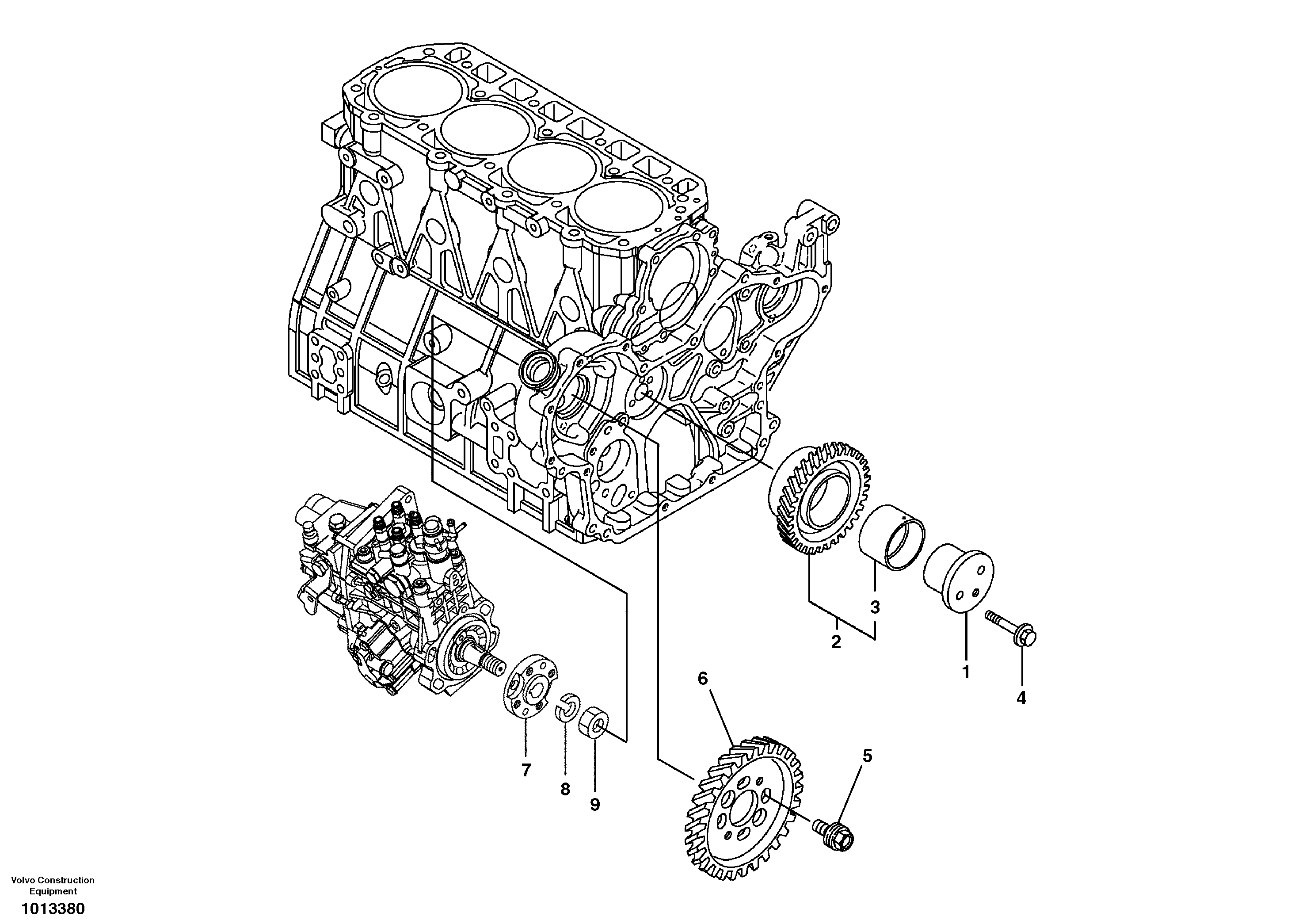 Схема запчастей Volvo ECR88 - 17911 Timing gear ECR88 S/N 14011-