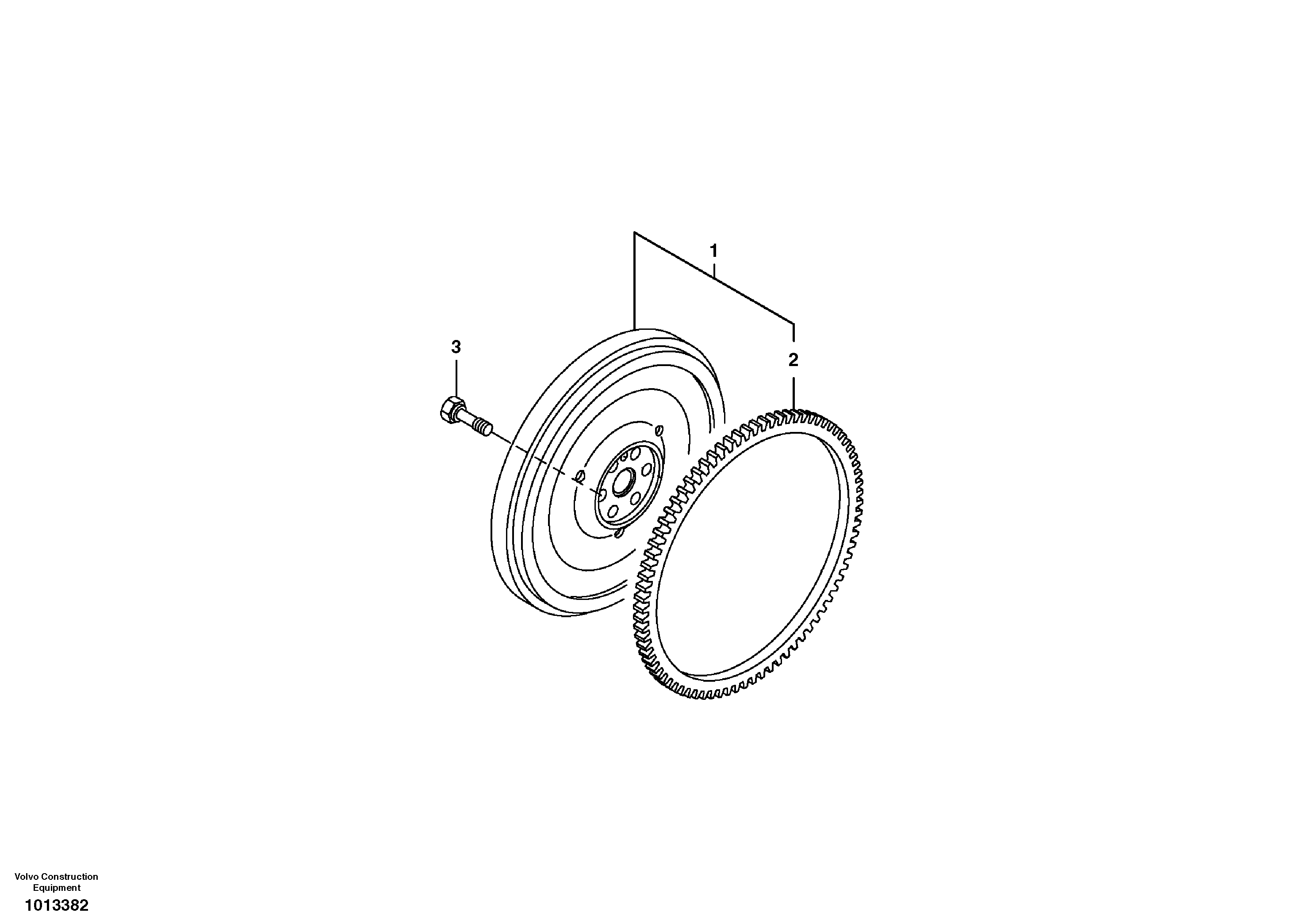 Схема запчастей Volvo ECR88 - 18180 Маховик ECR88 S/N 14011-